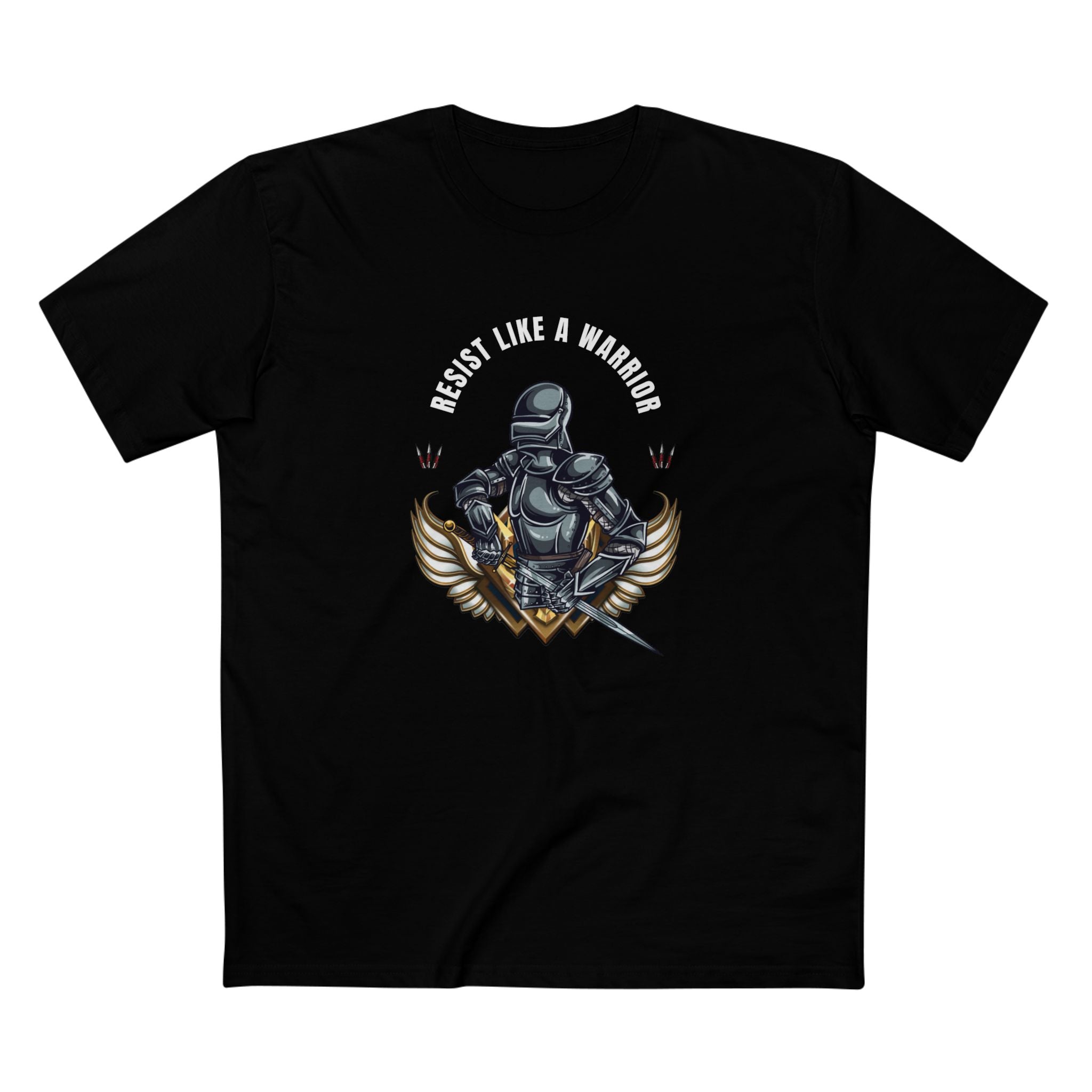 "Resist Like A Warrior" | Men's 100% Cotton T-Shirt | Sizes Up To 3XL