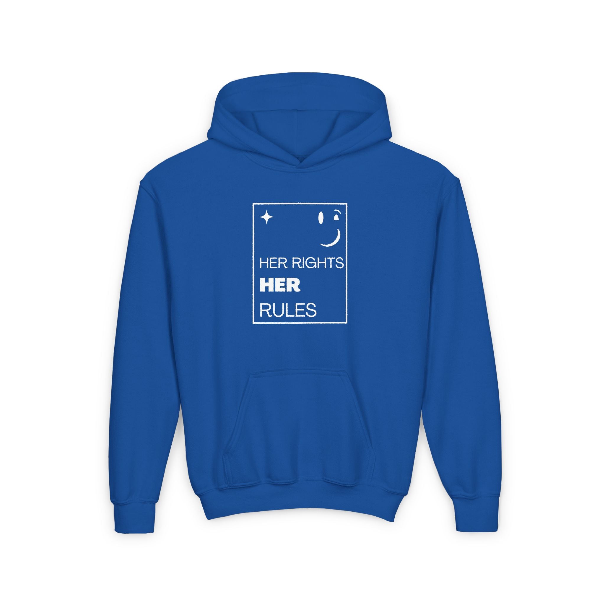 Her Rights, Her Rules | Youth 50/50 Cotton-Poly Blend Hoodie | Sizes Up To XL