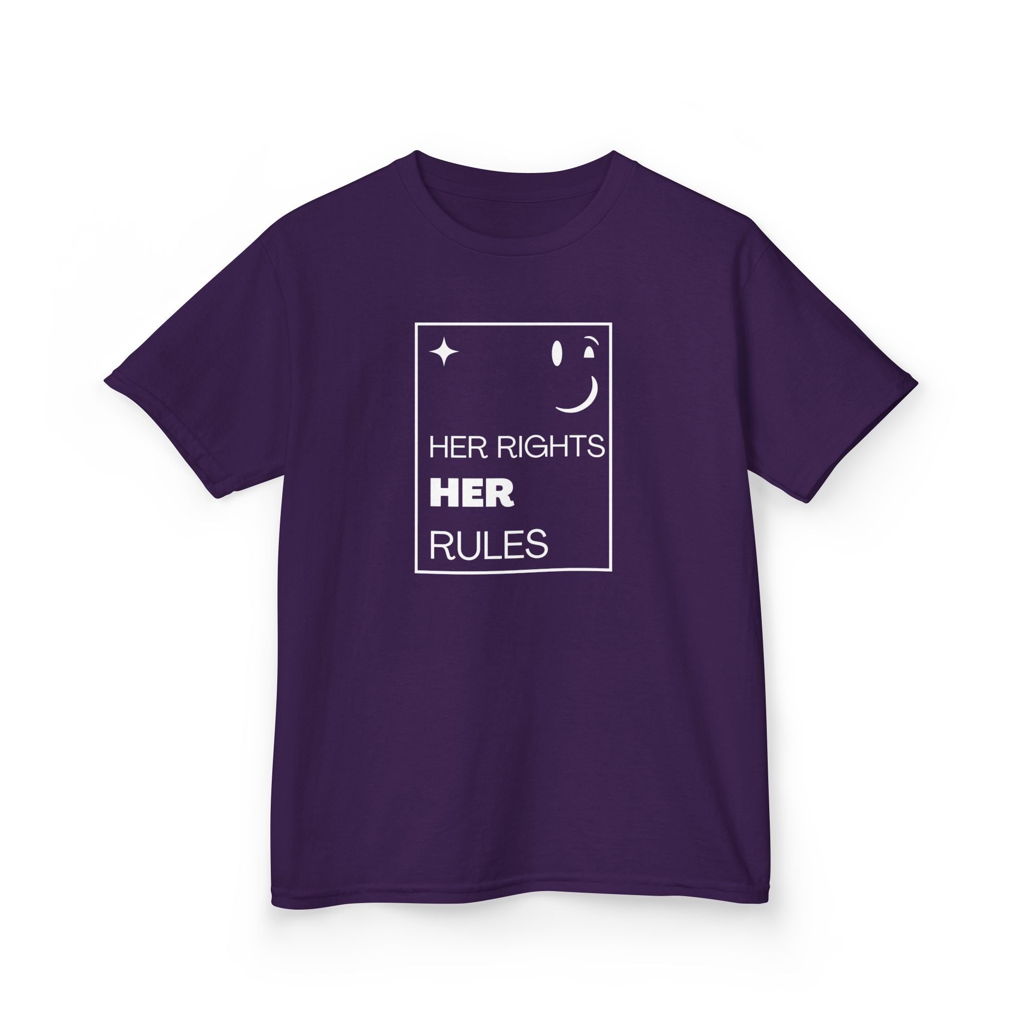 Her Rights, Her Rules | Empowering Kids 100% Soft Cotton Tee | Sizes From XS to XL