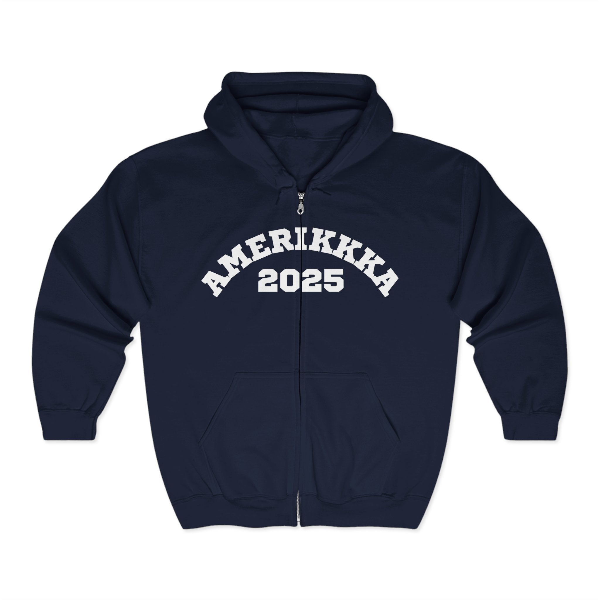 AMERIKKA 2025 | Women's Heavy Blend™ Full Zip Hooded Sweatshirt | Sizes Up To 3XL