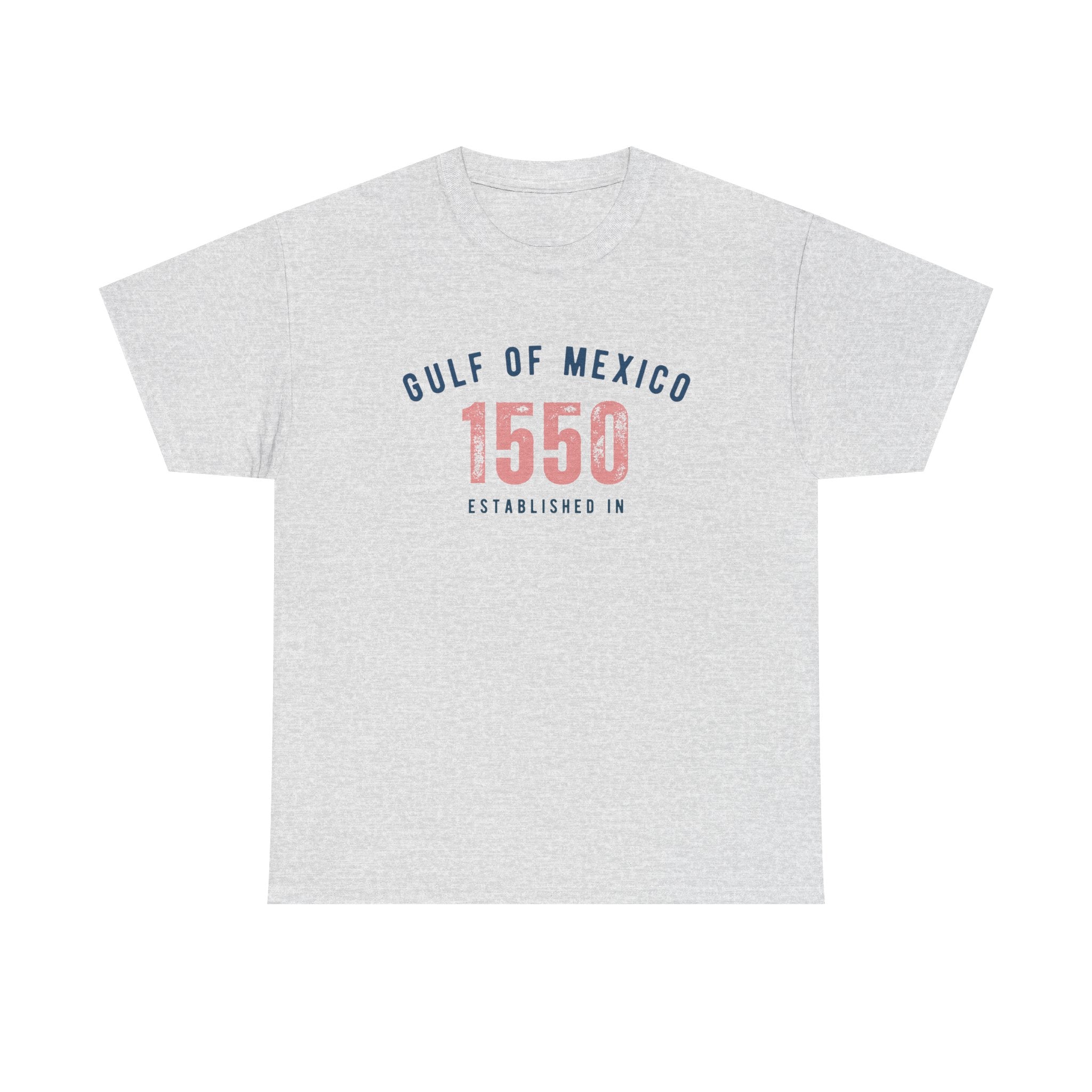 Gulf of Mexico - Established 1550 | Women's Heavy 100% USA Cotton T-Shirt | Sizes Up To 5XL