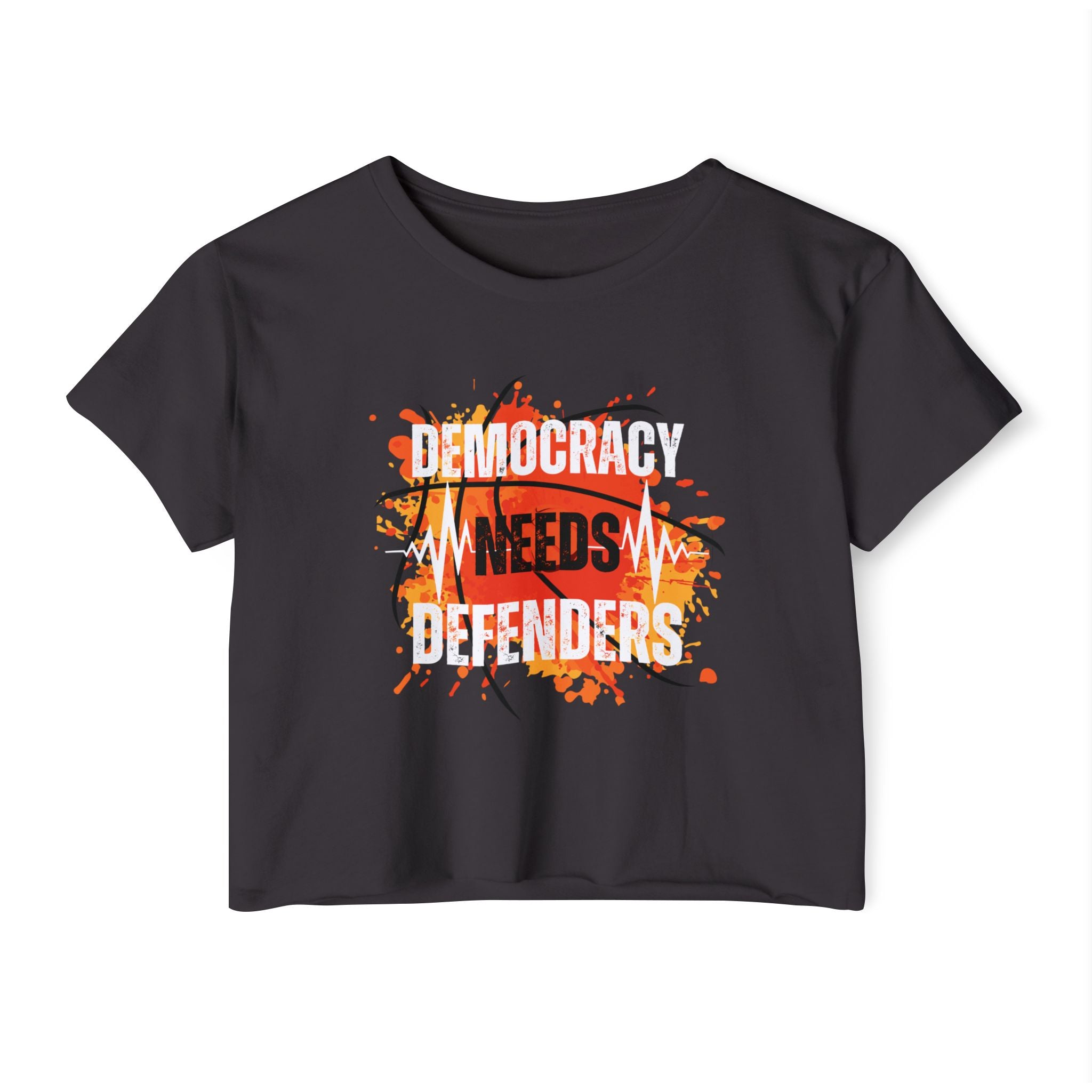 Democracy Need Defenders | Women's Ultra-Soft Crop Top | Sizes Up To 2XL