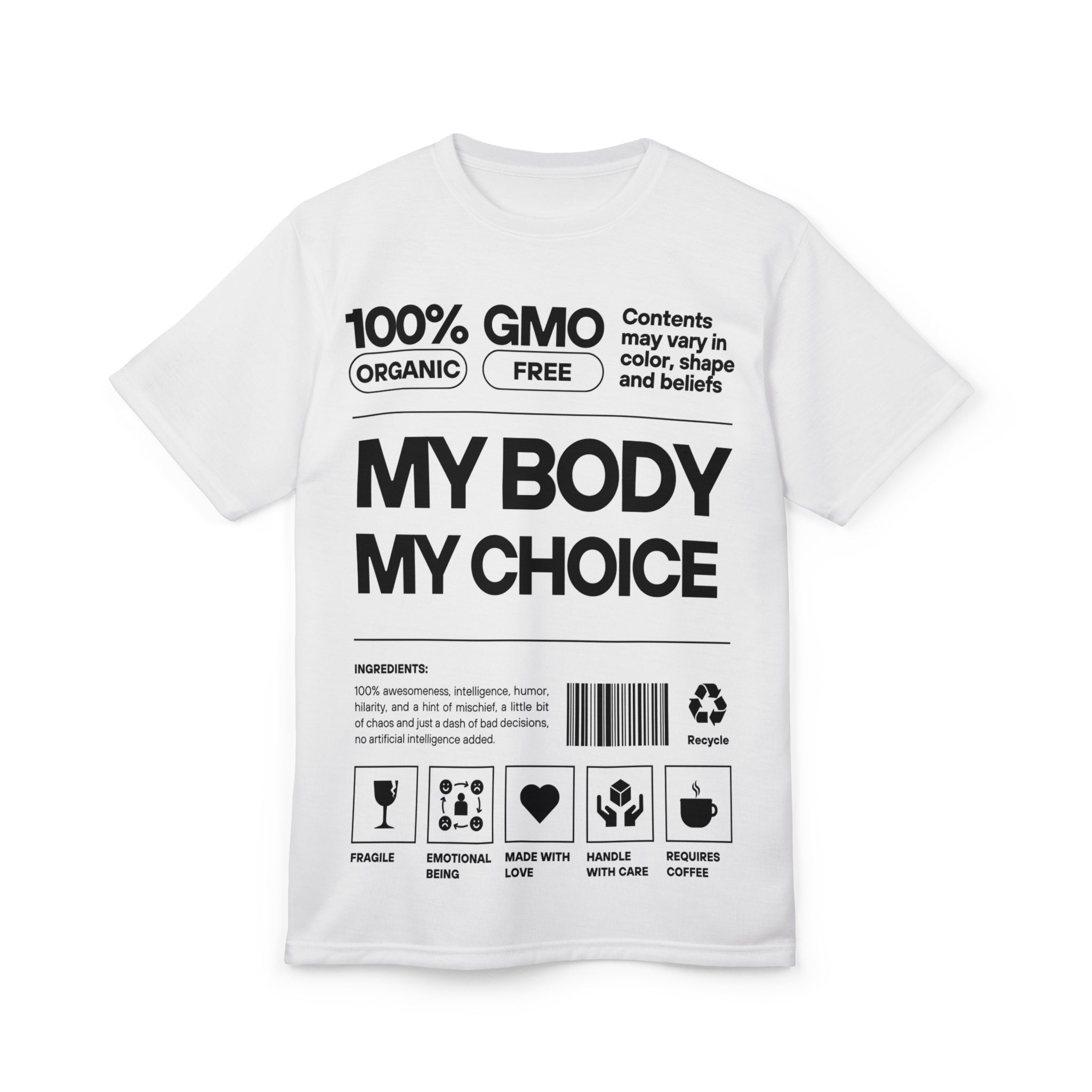 My Body. My Choice. | Feminist 100% Premium Polyester T-Shirt | Sizes Up To 3XL.