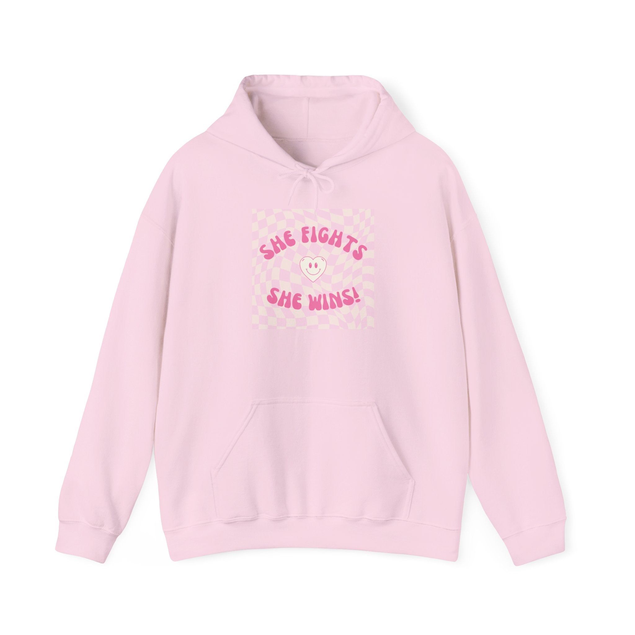 She Fights, She Wins! | Women’s Empowerment Hoodie | Sizes Up To 5XL