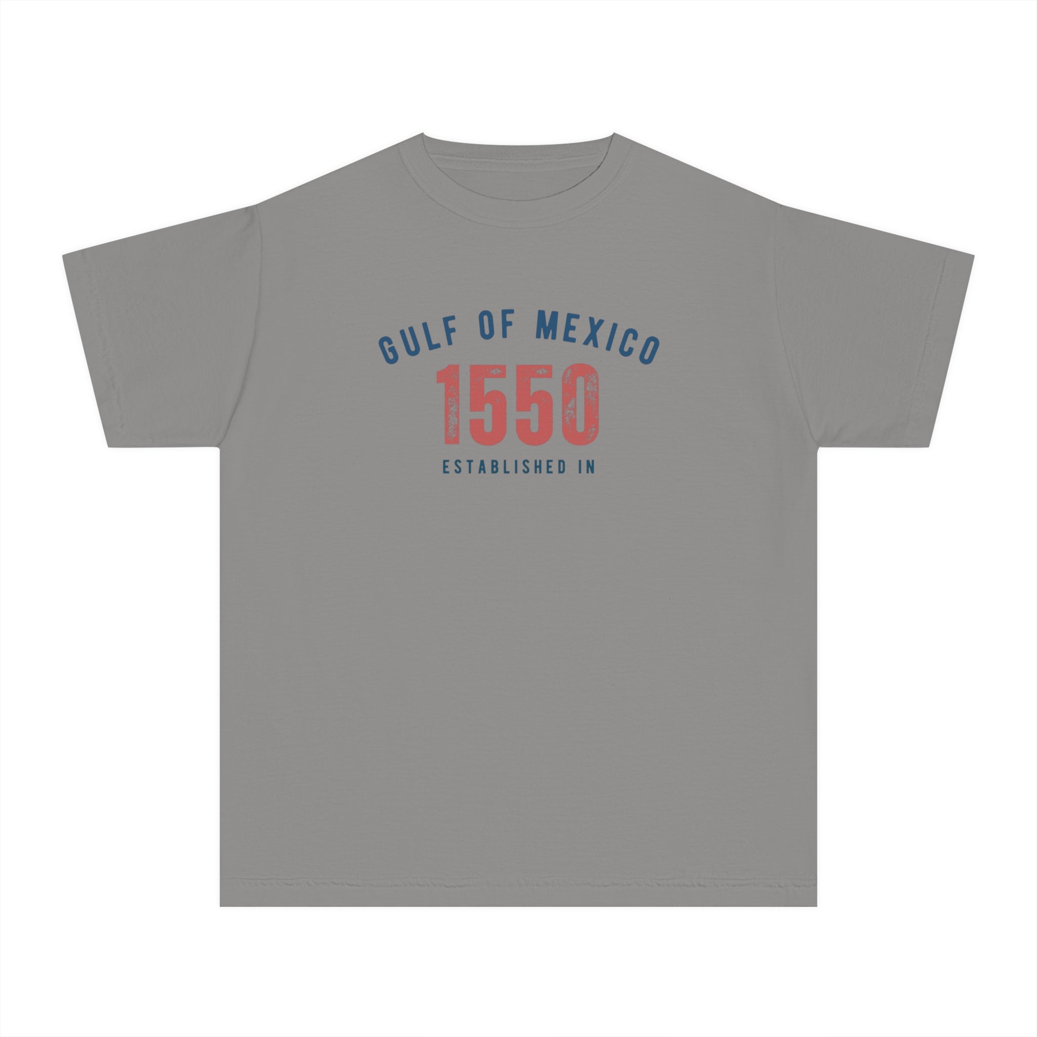 Gulf of Mexico Established in 1550 | Youth 100% Cotton T-Shirt | Sizes Up To XL