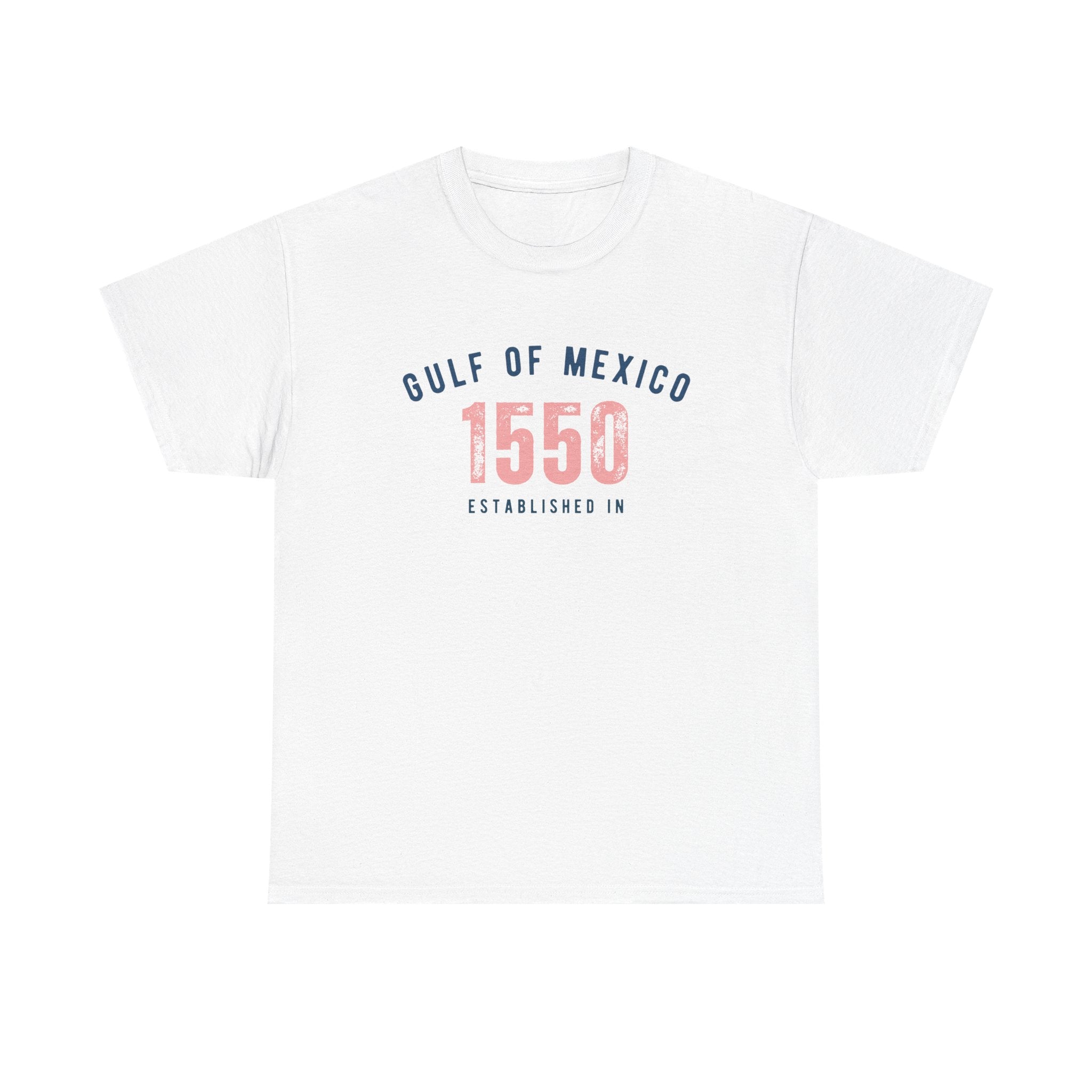 Gulf of Mexico - Established 1550 | Women's Heavy 100% USA Cotton T-Shirt | Sizes Up To 5XL