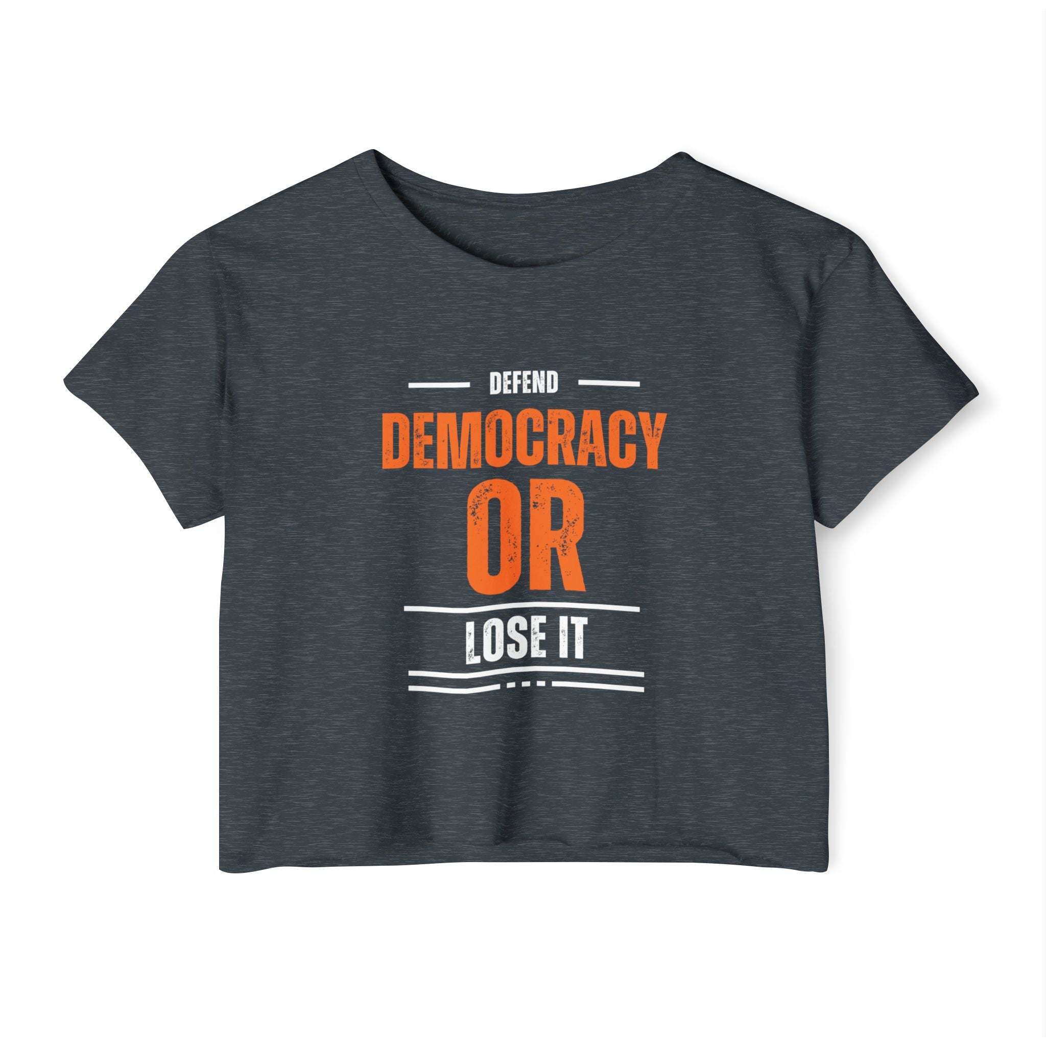 Defend Democracy or Lose It | Women's Ultra-Light Crop Top | Sizes Up To 2XL