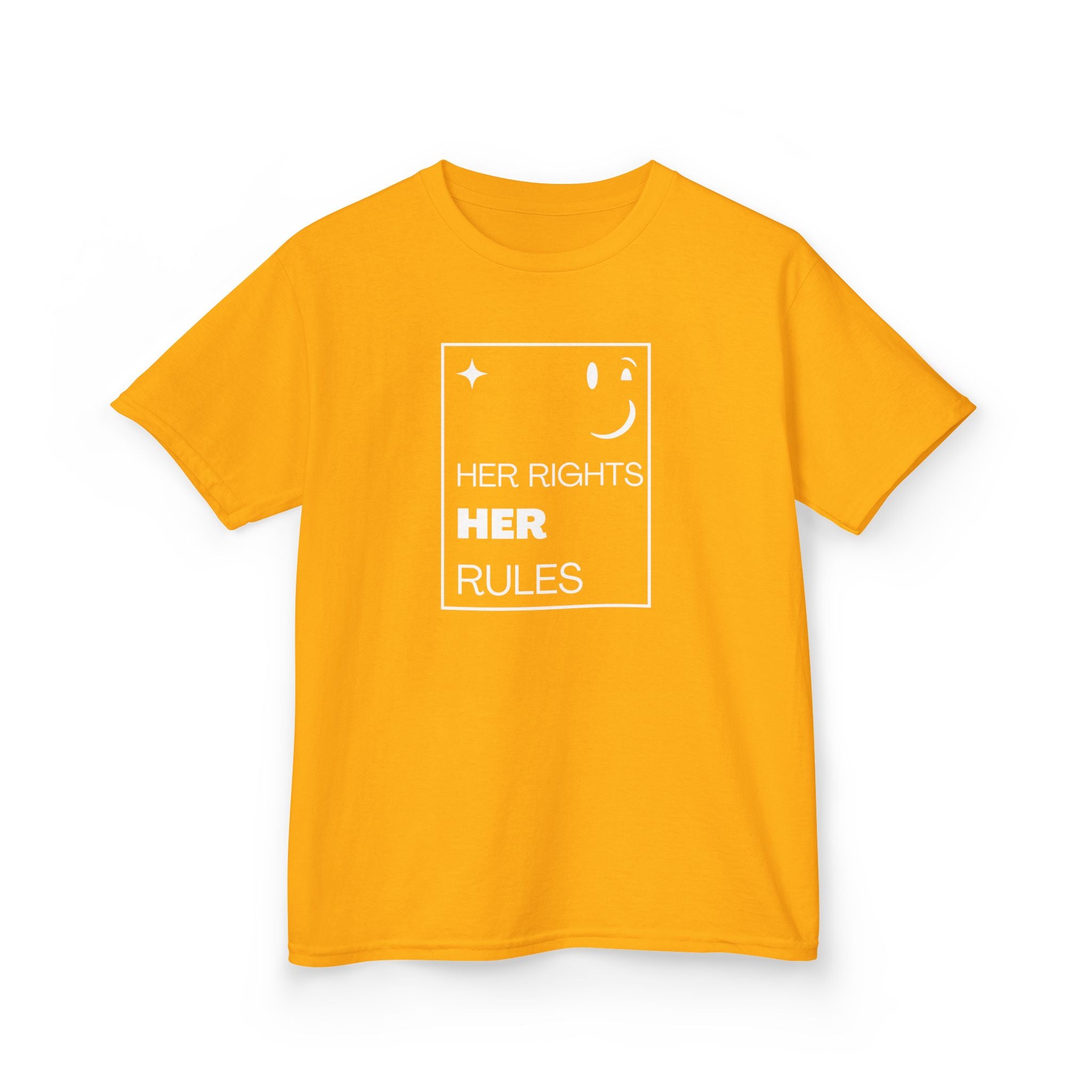 Her Rights, Her Rules | Empowering Kids 100% Soft Cotton Tee | Sizes From XS to XL