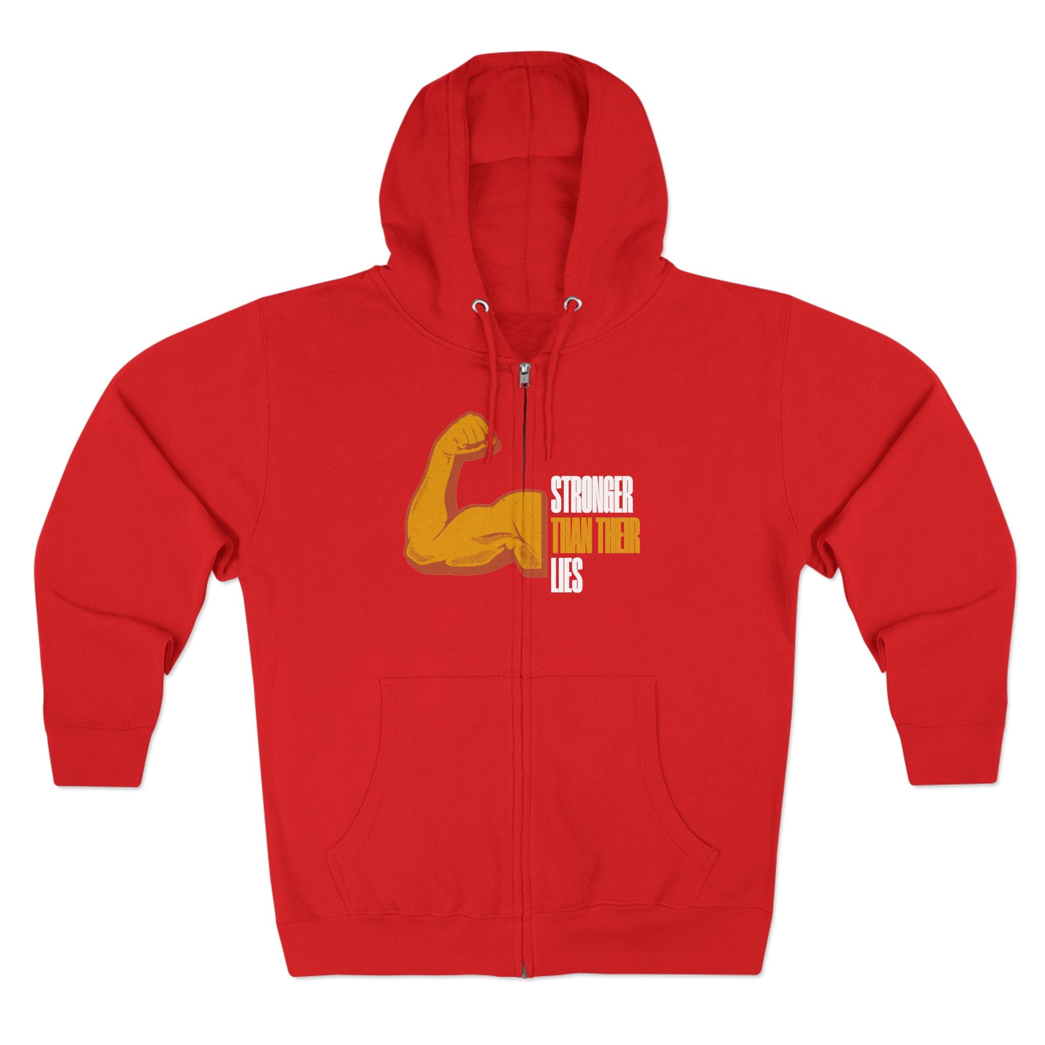 Stronger Than Their Lies | Men's Zip Up Hoodie | Sizes Up To 3XL