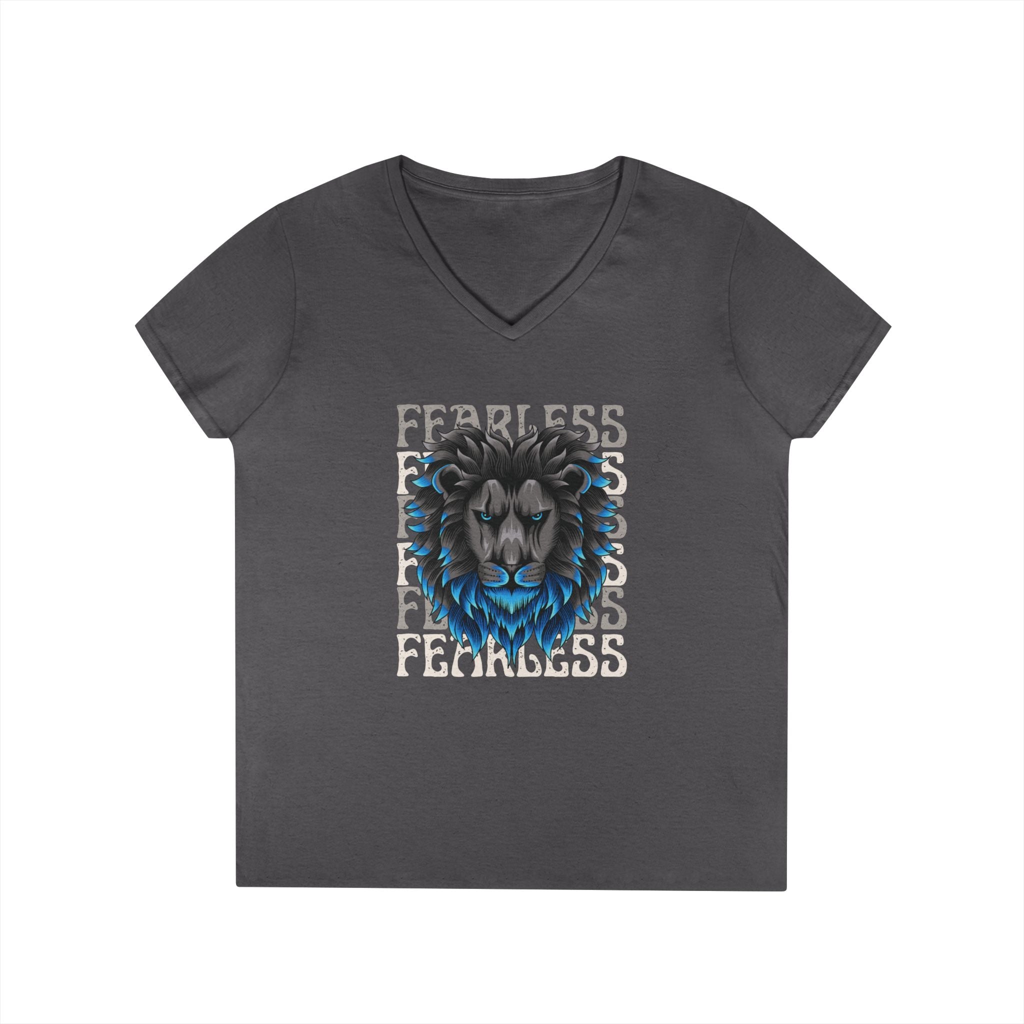 Fearless | Ladies' 100% Cotton V-Neck T-Shirt | Sizes Up To 3XL