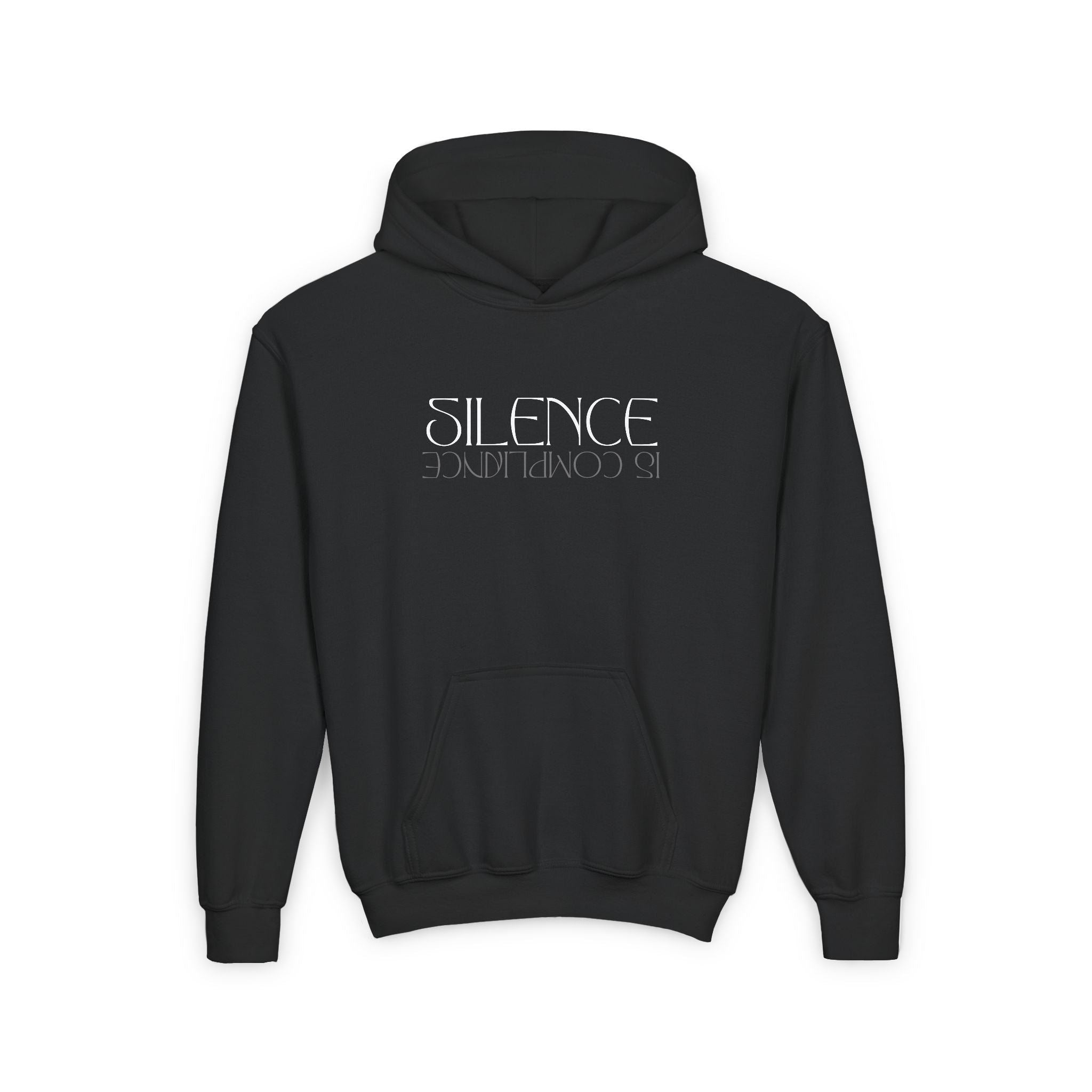 Silence Is Compliance | Youth Ultra Comfortable Heavy Blend Hoodie | Sizes Up To XL