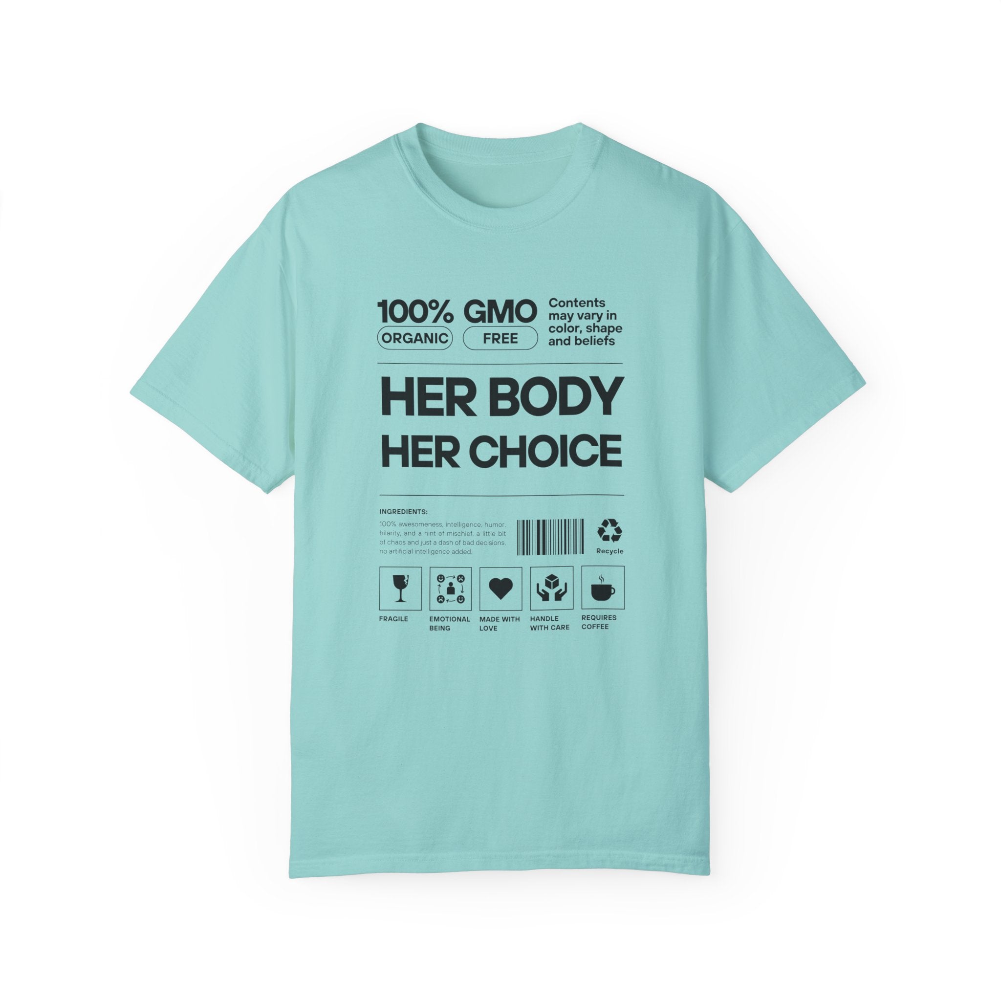 Her Body. Her Choice. | Men's 100% U.S.A. Organic Cotton T-Shirt | Sizes Up To 4XL