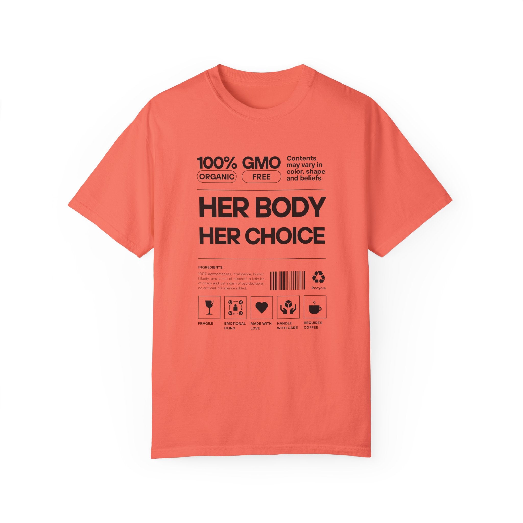 Her Body. Her Choice. | Men's 100% U.S.A. Organic Cotton T-Shirt | Sizes Up To 4XL