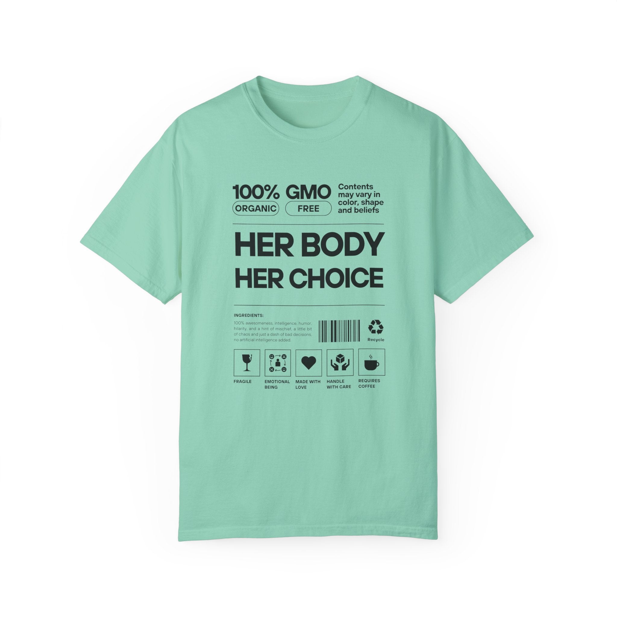 Her Body. Her Choice. | Men's 100% U.S.A. Organic Cotton T-Shirt | Sizes Up To 4XL