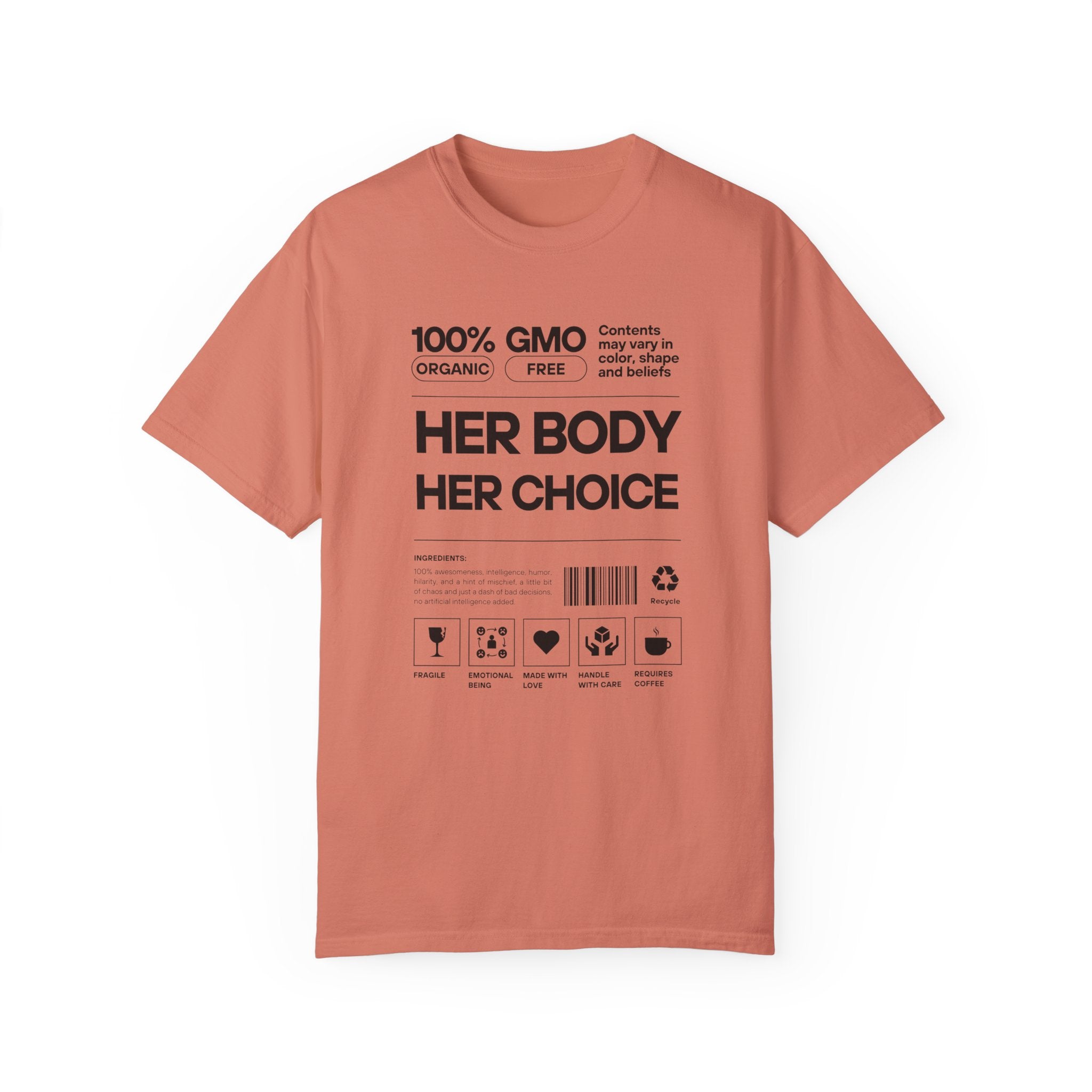 Her Body. Her Choice. | Men's 100% U.S.A. Organic Cotton T-Shirt | Sizes Up To 4XL