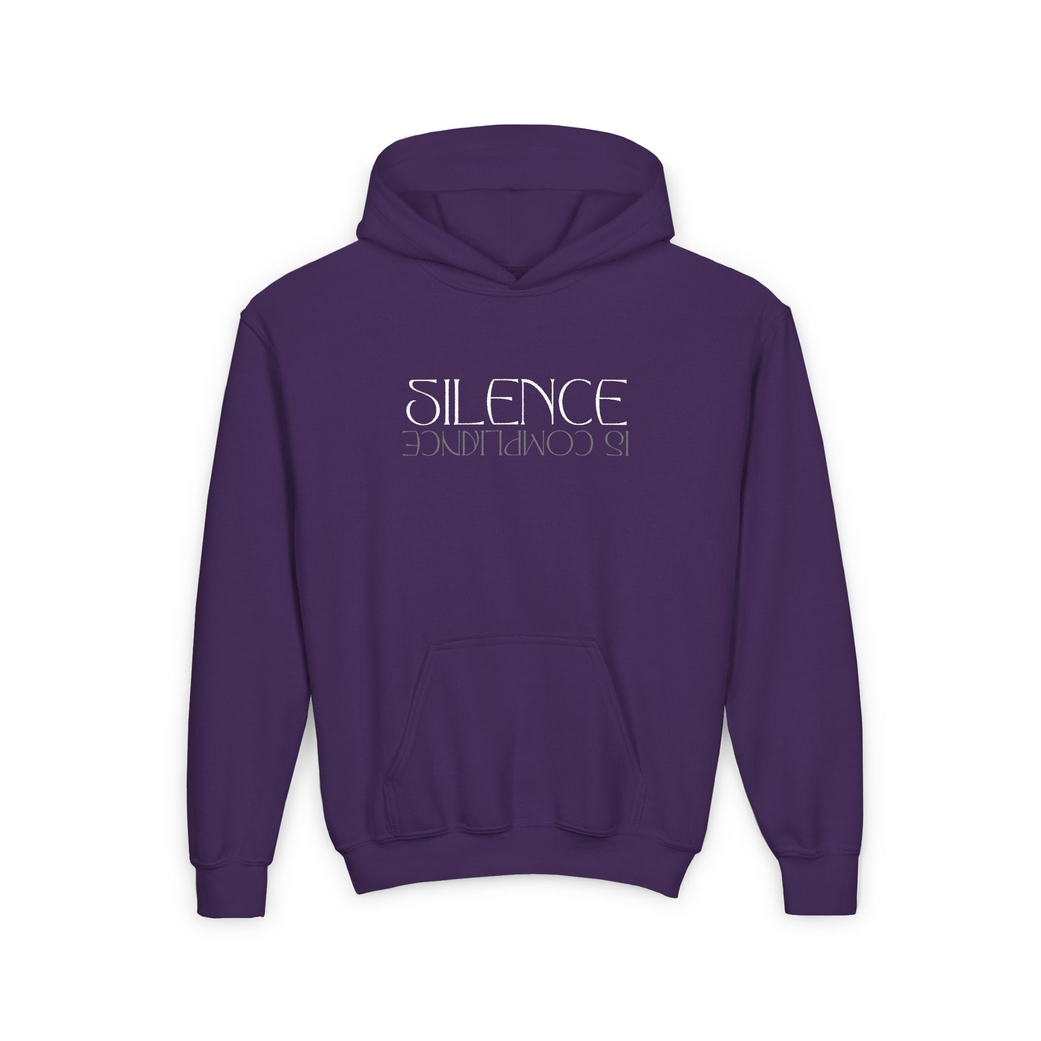 Silence Is Compliance | Youth Ultra Comfortable Heavy Blend Hoodie | Sizes Up To XL