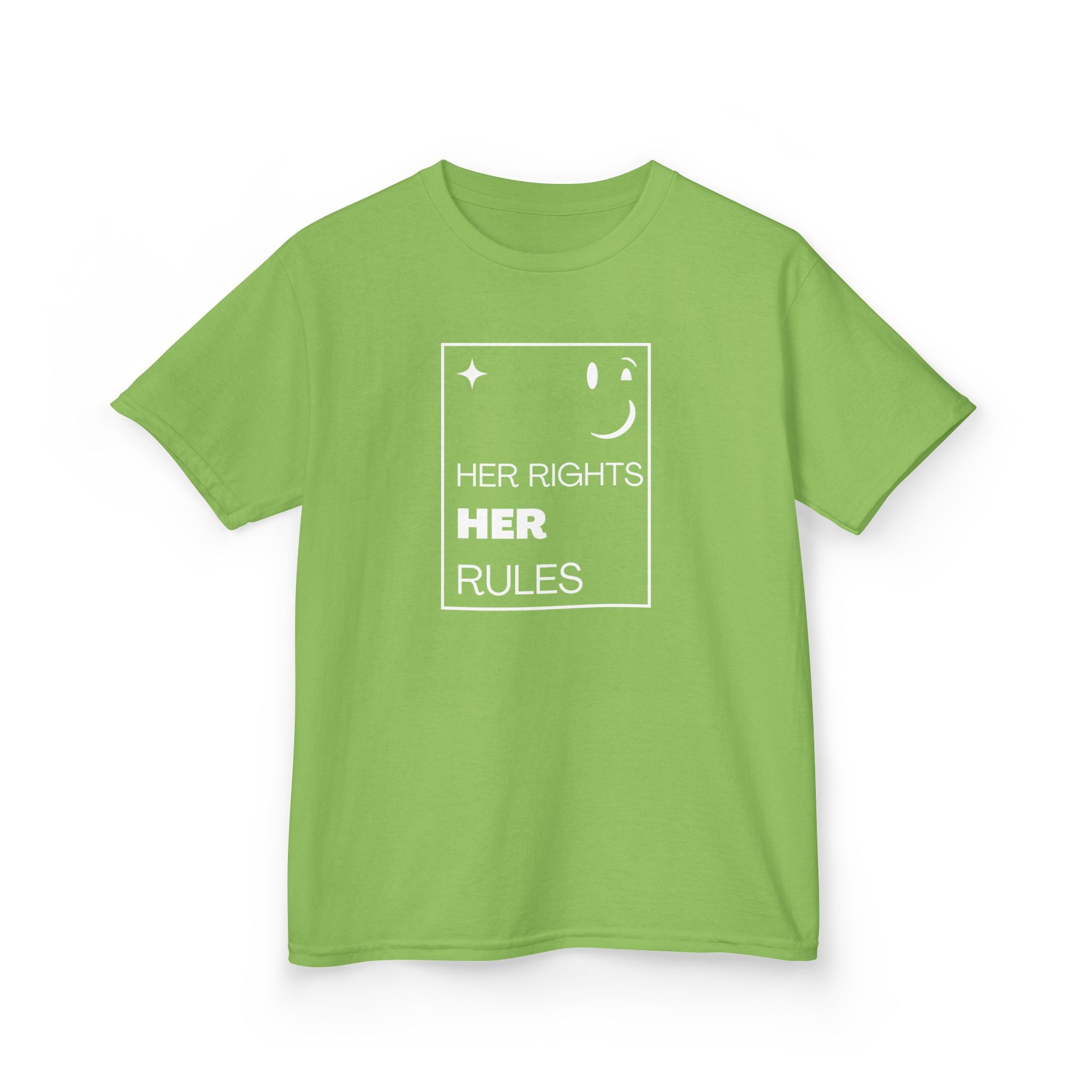 Her Rights, Her Rules | Empowering Kids 100% Soft Cotton Tee | Sizes From XS to XL