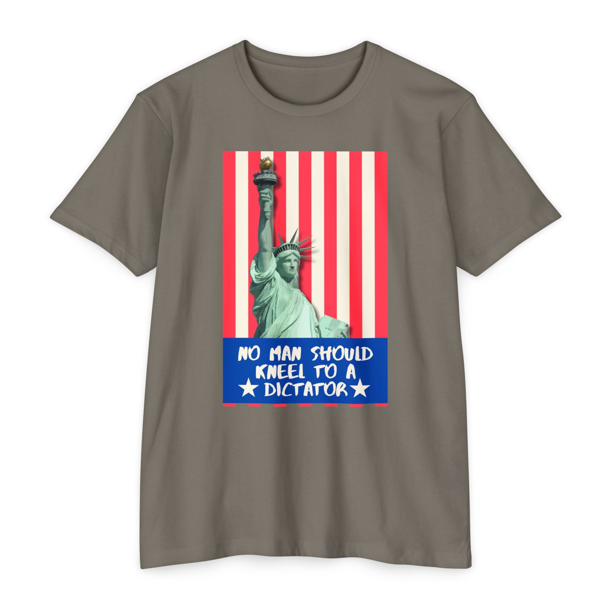 No Man Should Kneel to a Dictator | Men's CVC Jersey T-Shirt | Sizes Up To 4XL