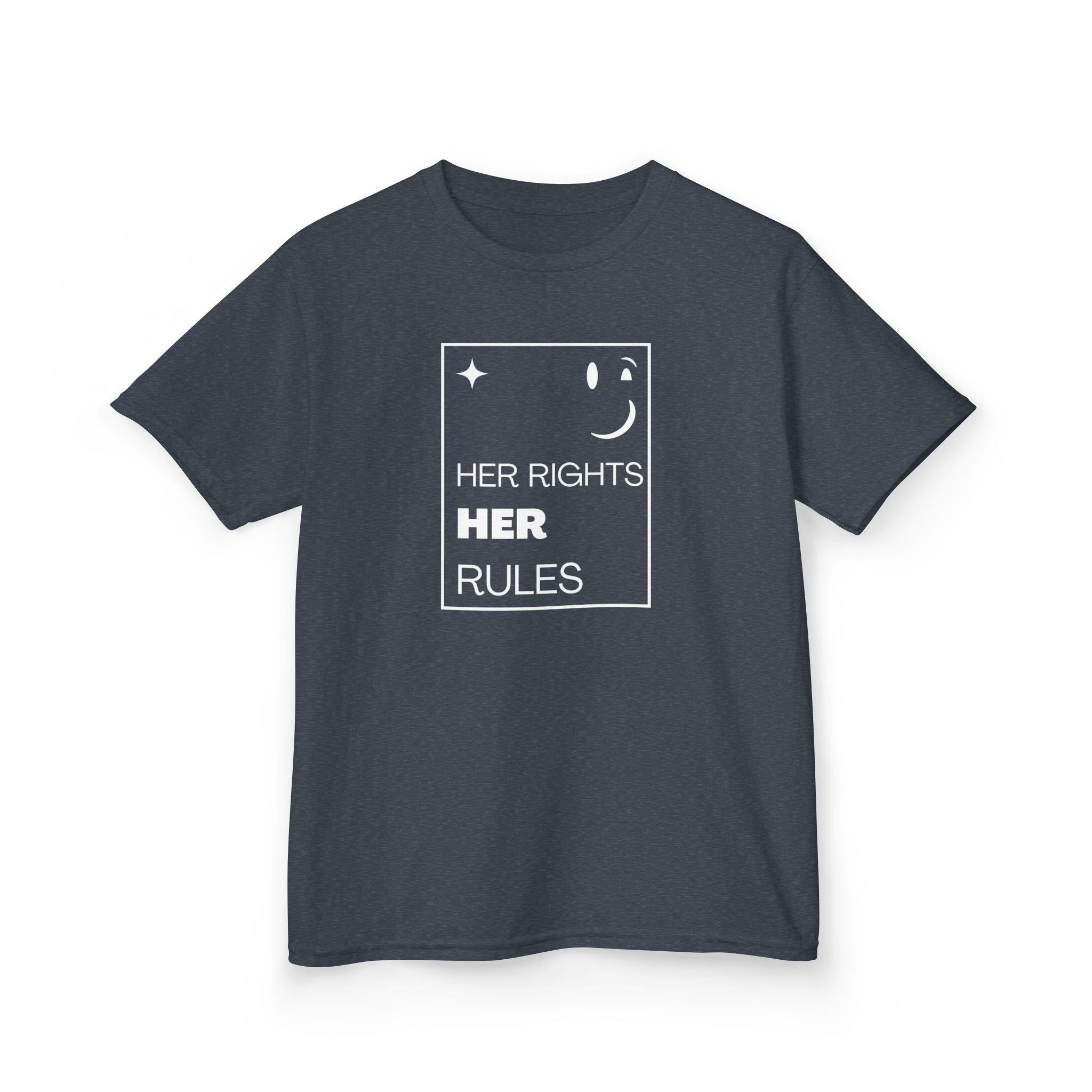 Her Rights, Her Rules | Empowering Kids 100% Soft Cotton Tee | Sizes From XS to XL