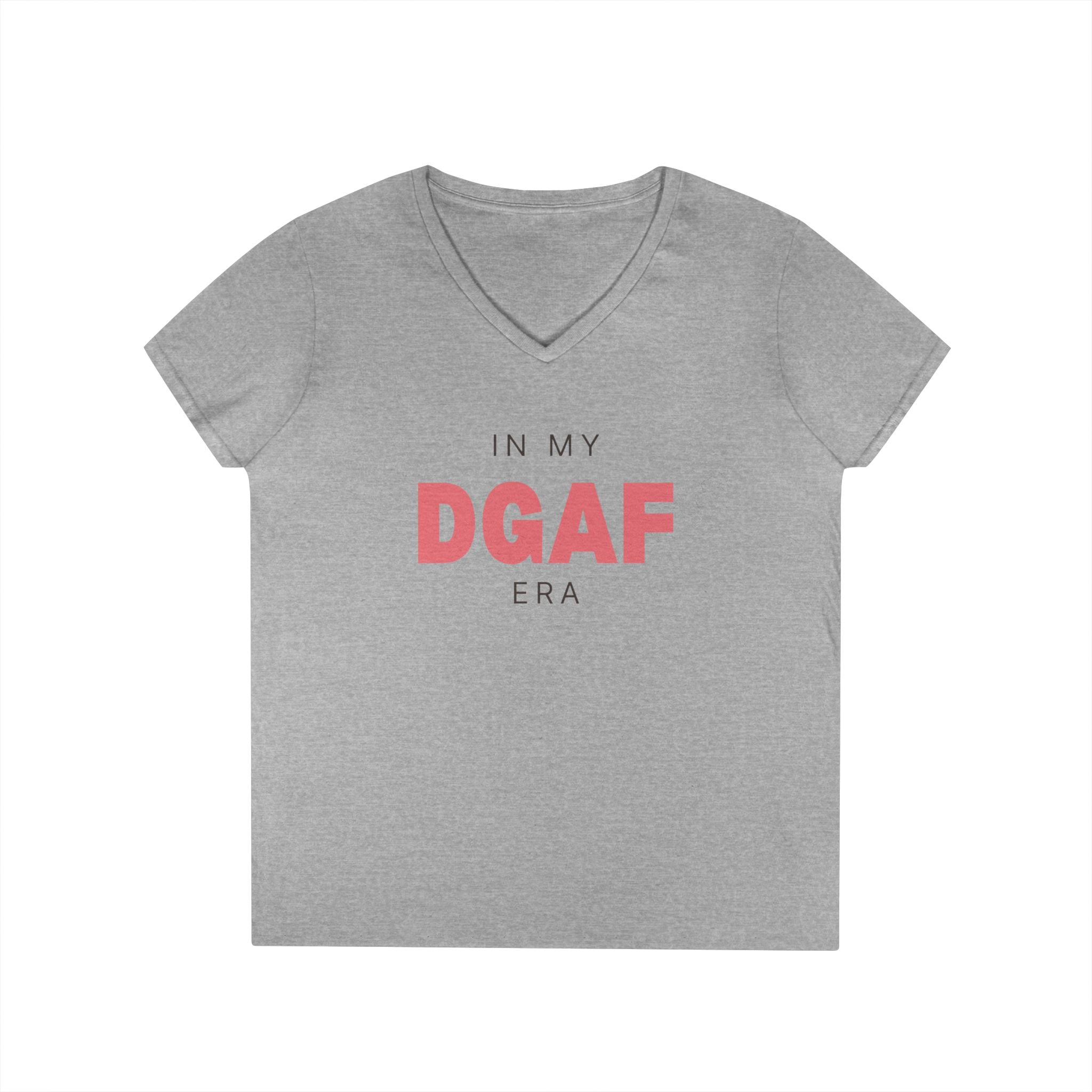 In My DGAF Era | Ladies' 100% Cotton V-Neck T-Shirt | Sizes Up To 3XL