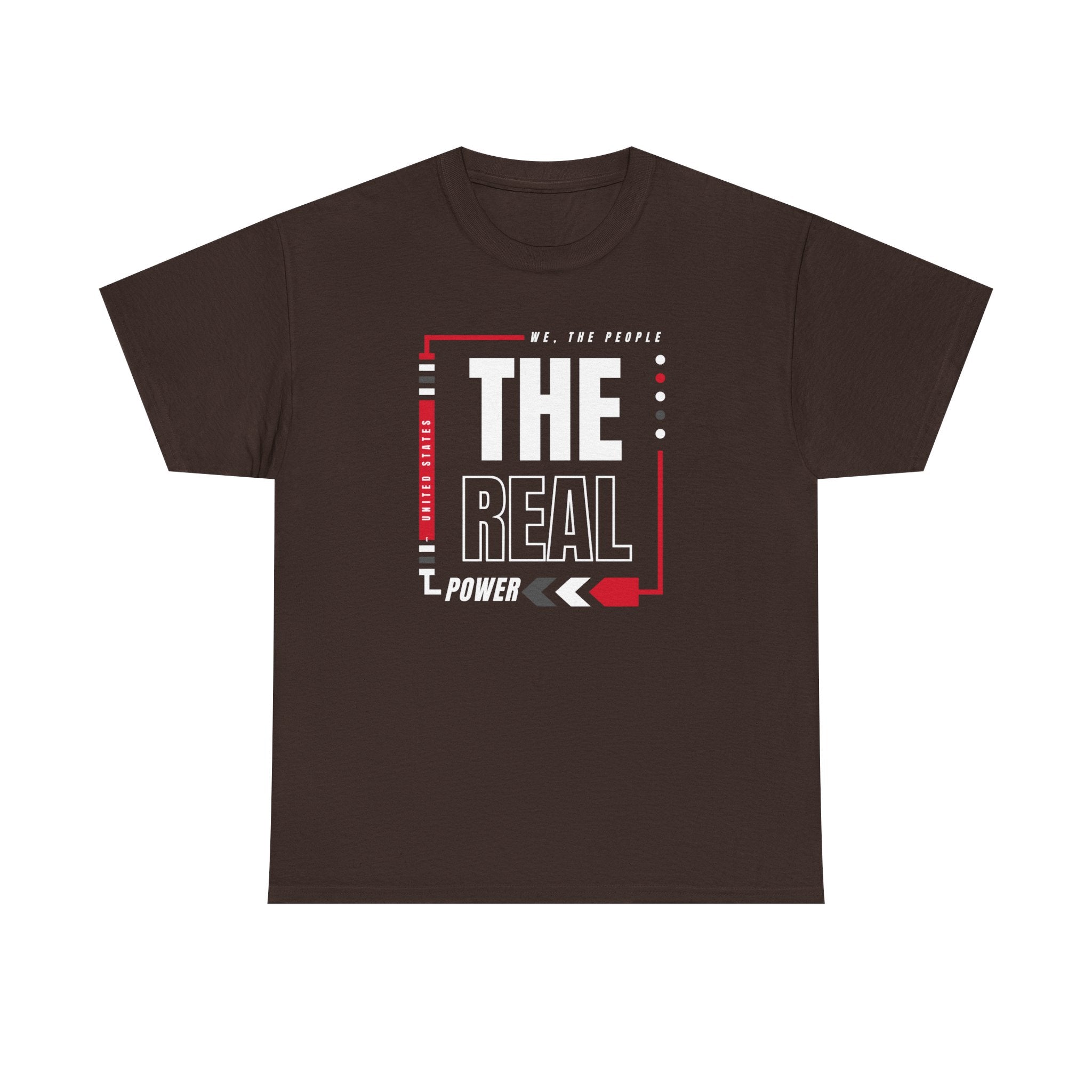 'We, The People, The Real Power' | Men's Heavy USA Cotton T-Shirt | Sizes Up To 5XL