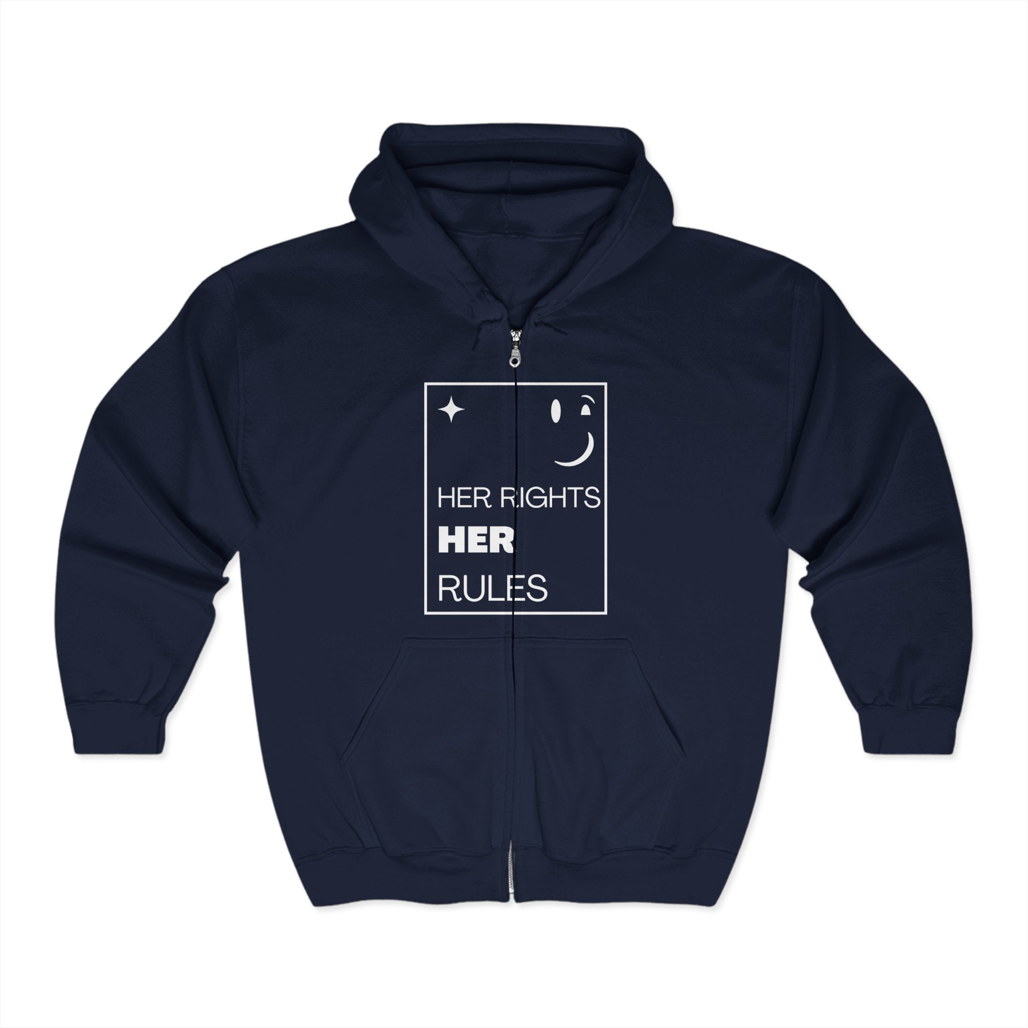 Her Rights, Her Rules | Women's Zip Hoodie | Sizes Up To 3XL