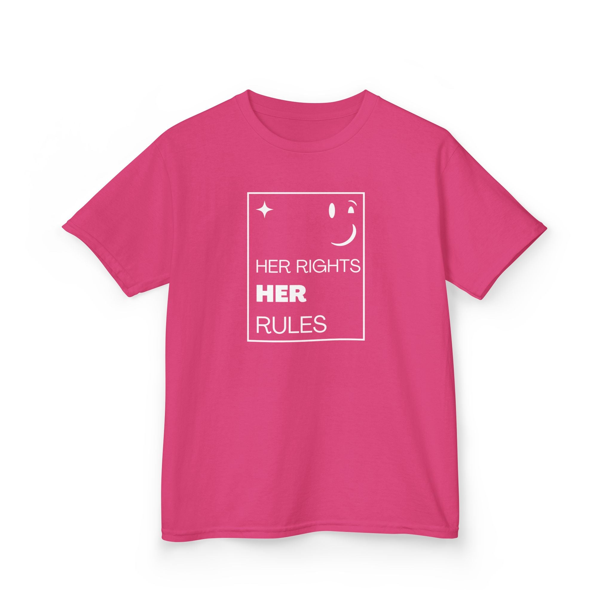 Her Rights, Her Rules | Empowering Kids 100% Soft Cotton Tee | Sizes From XS to XL