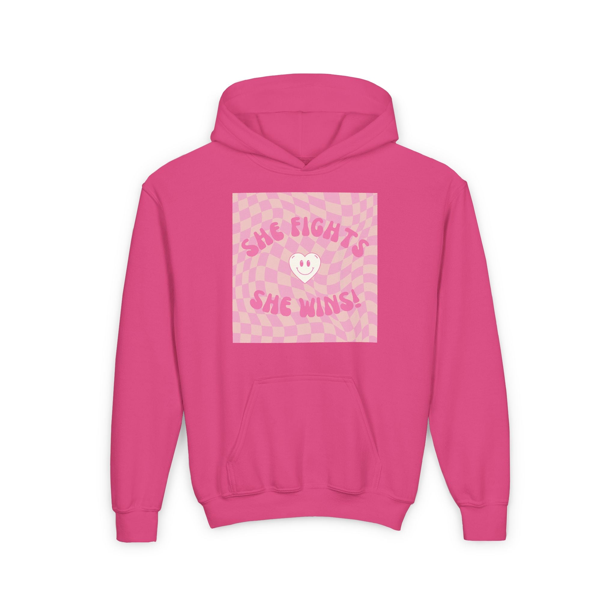 She Fights, She Wins!" Girls | Girl Empowerment Hoodie | Sizes Up To XL