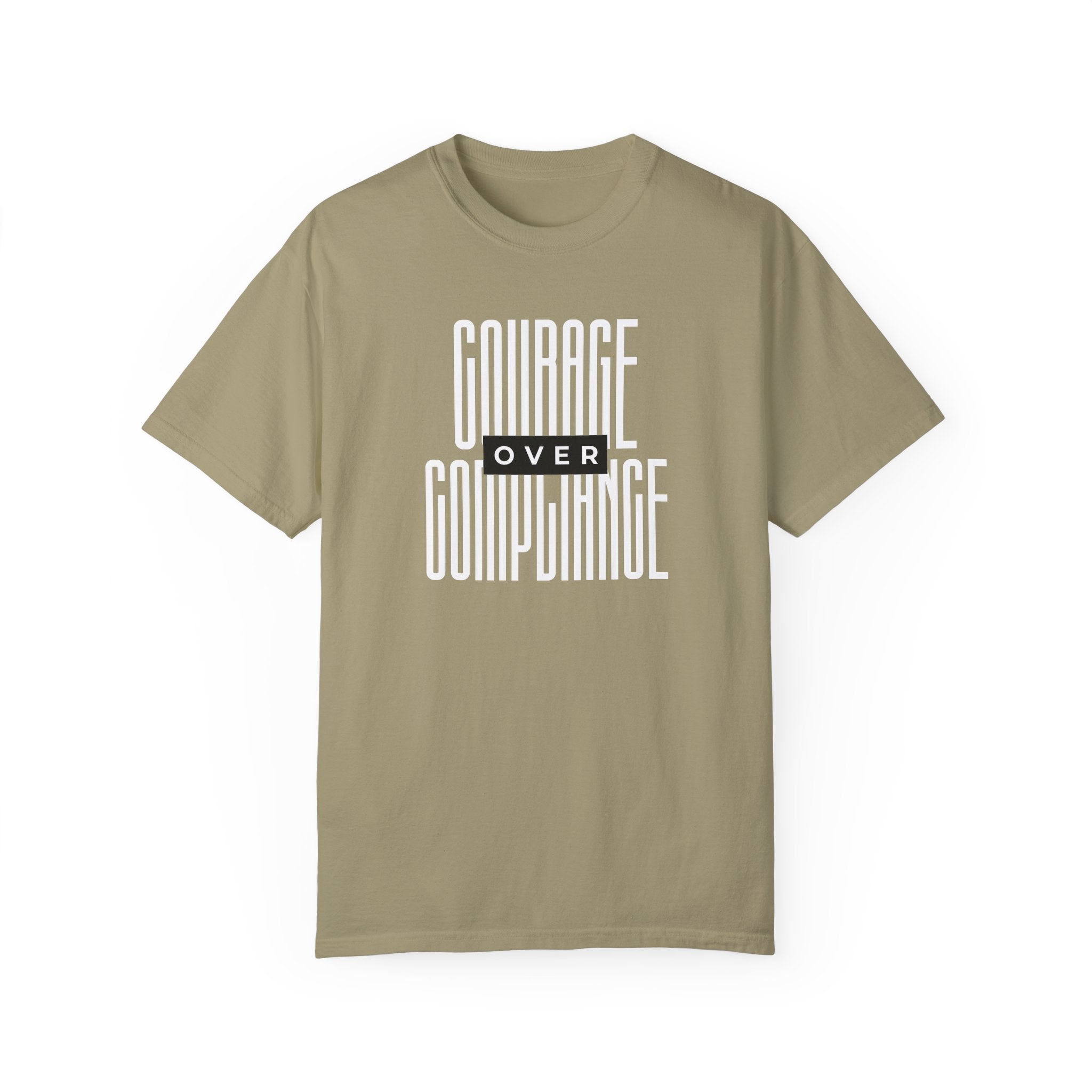 Courage Over Compliance | Men's 100% USA Cotton T-Shirt | Sizes Up To 4XL