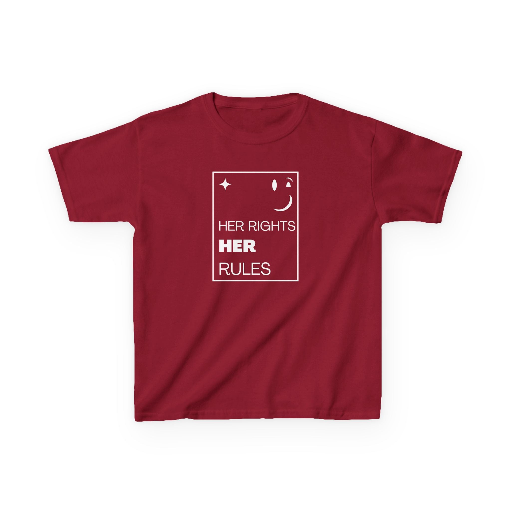 Her Rights, Her Rules | Empowering Kids 100% Soft Cotton Tee | Sizes From XS to XL