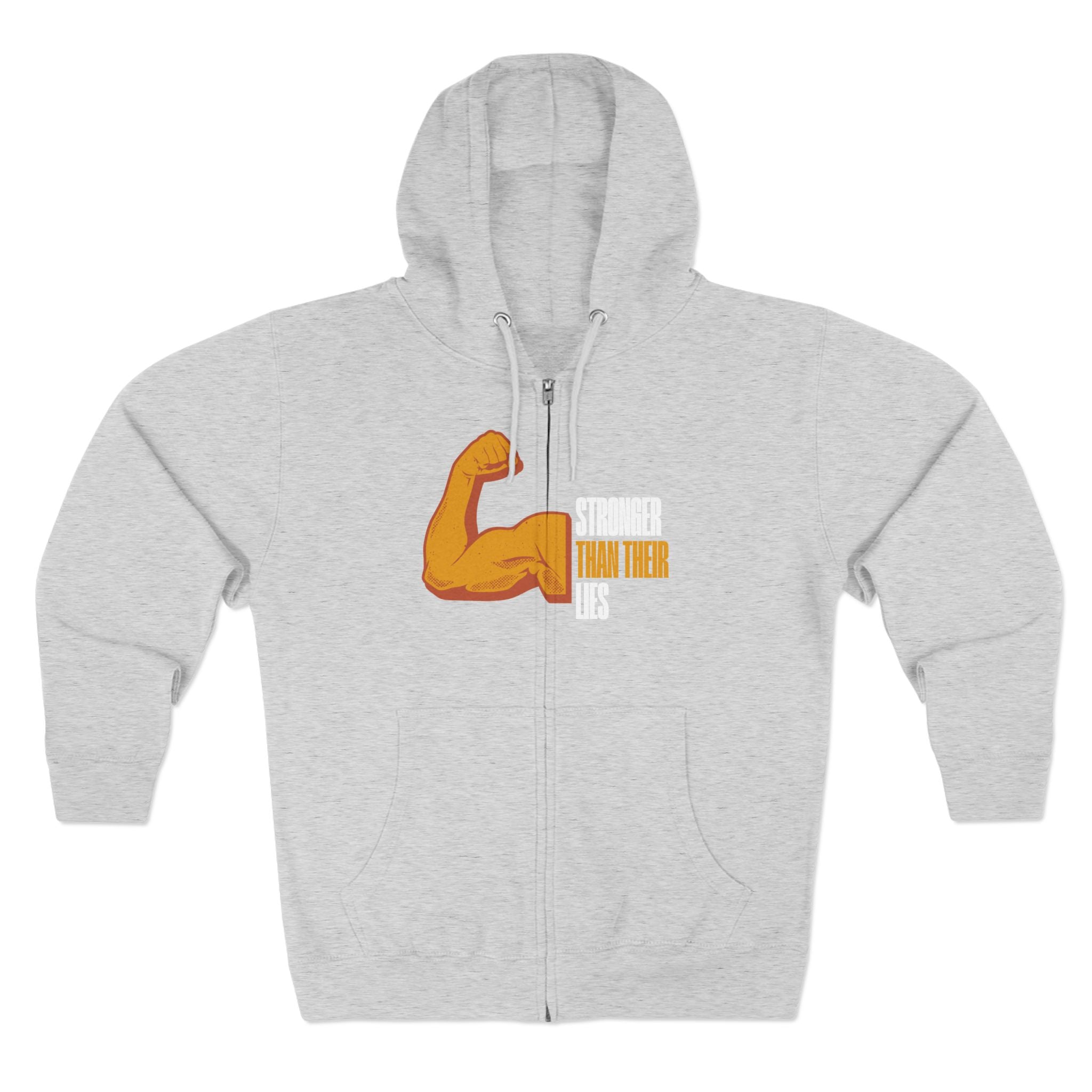 Stronger Than Their Lies | Men's Zip Up Hoodie | Sizes Up To 3XL