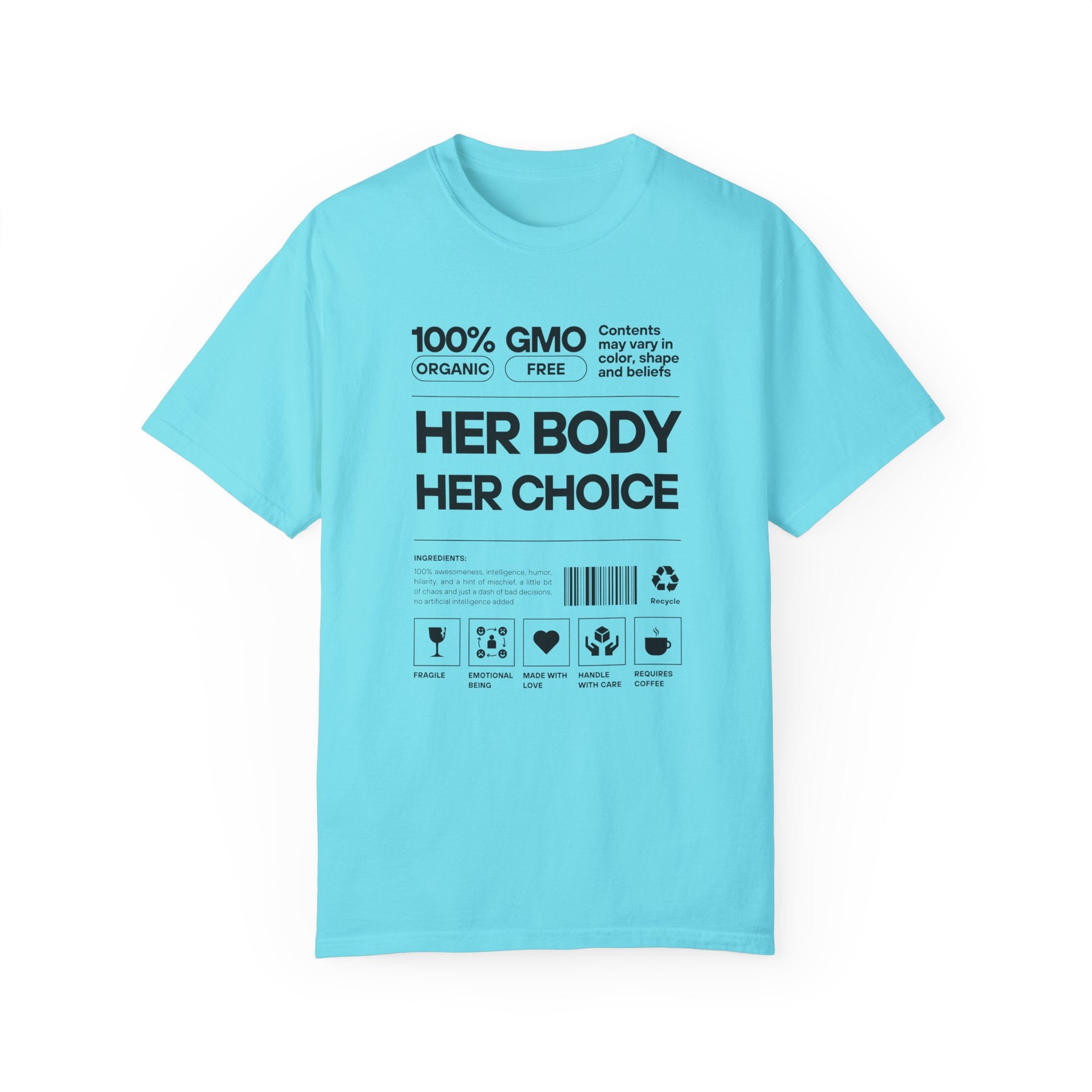 Her Body. Her Choice. | Men's 100% U.S.A. Organic Cotton T-Shirt | Sizes Up To 4XL