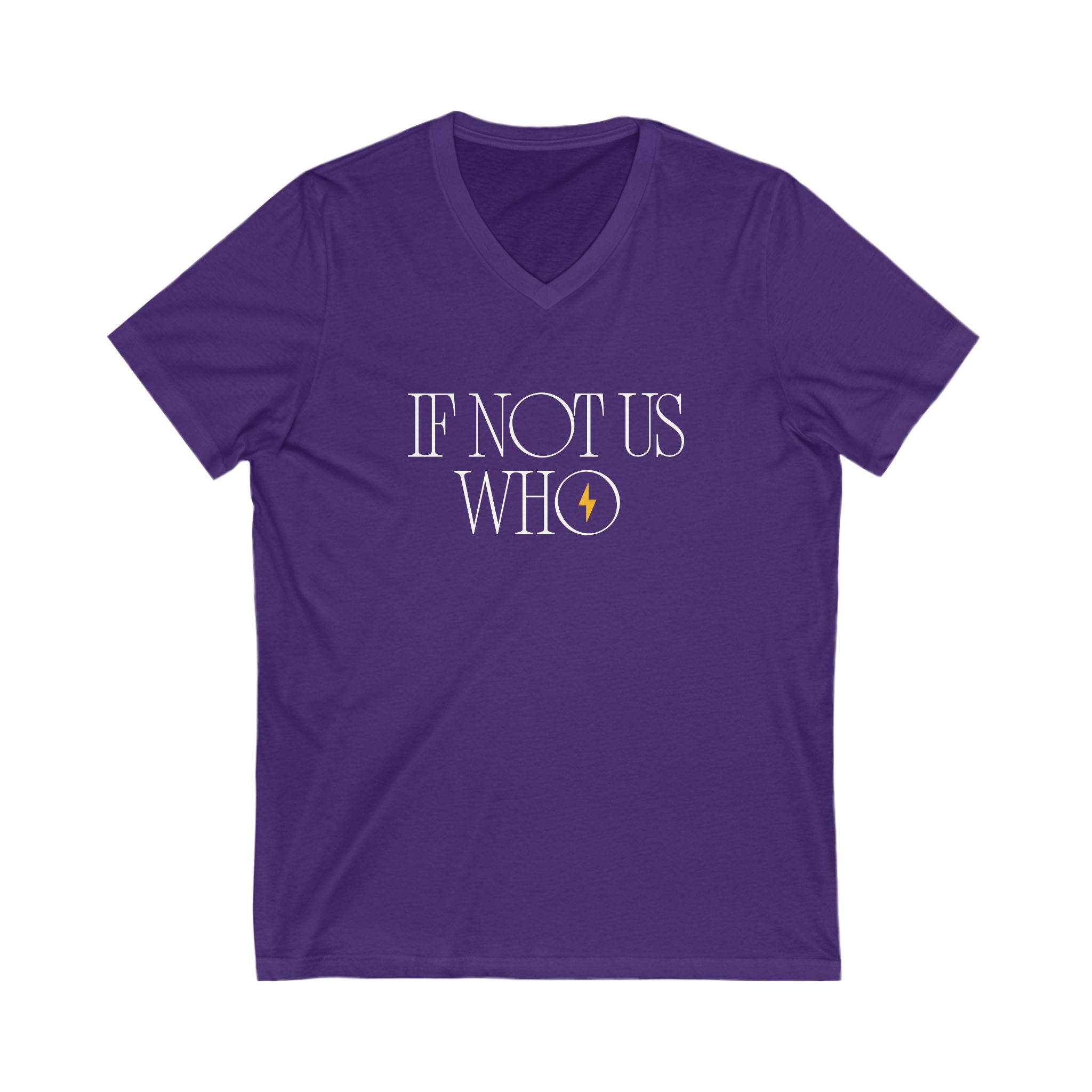 If Not Us, Who | Men's Jersey V-Neck T-Shirt | Sizes Up To 2XL