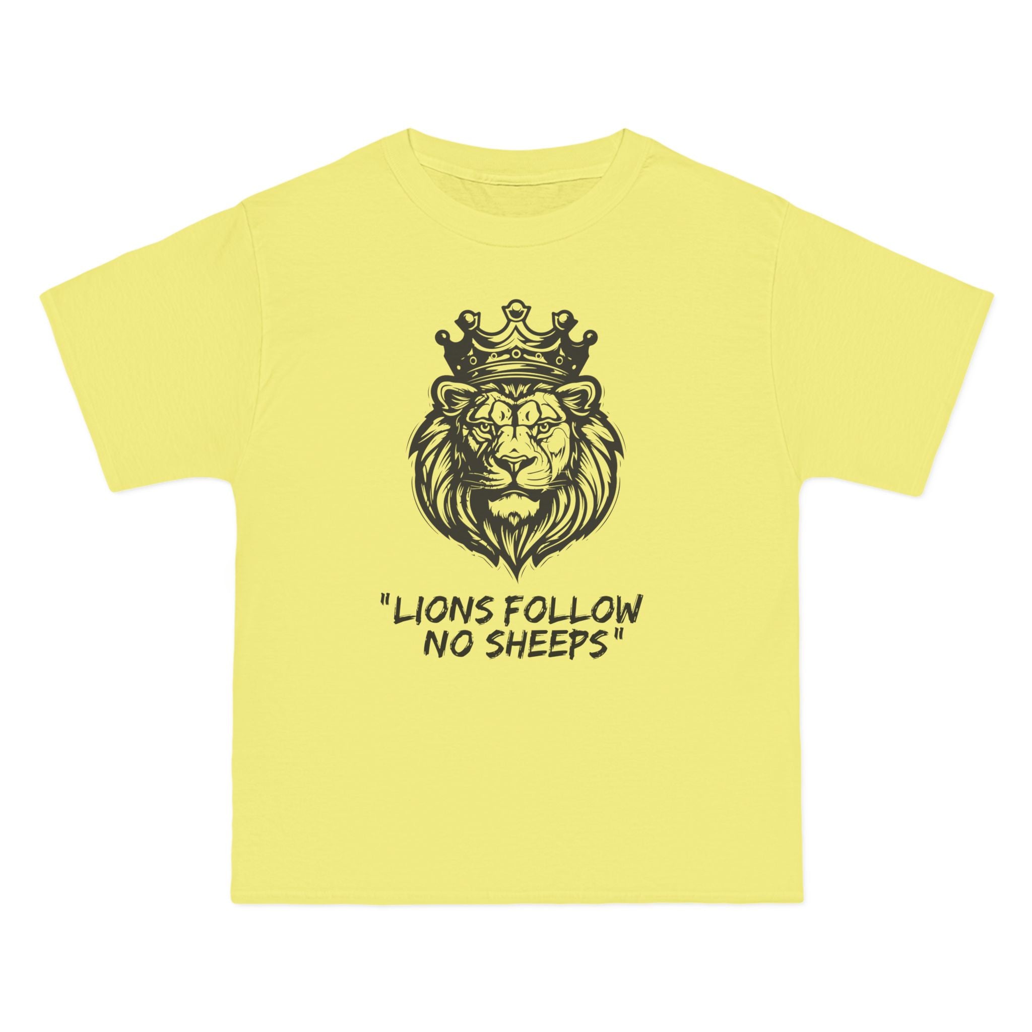 "Lions Follow No Sheeps" | Men's 100% Cotton Short-Sleeve T-Shirt | Sizes Up To 6XL