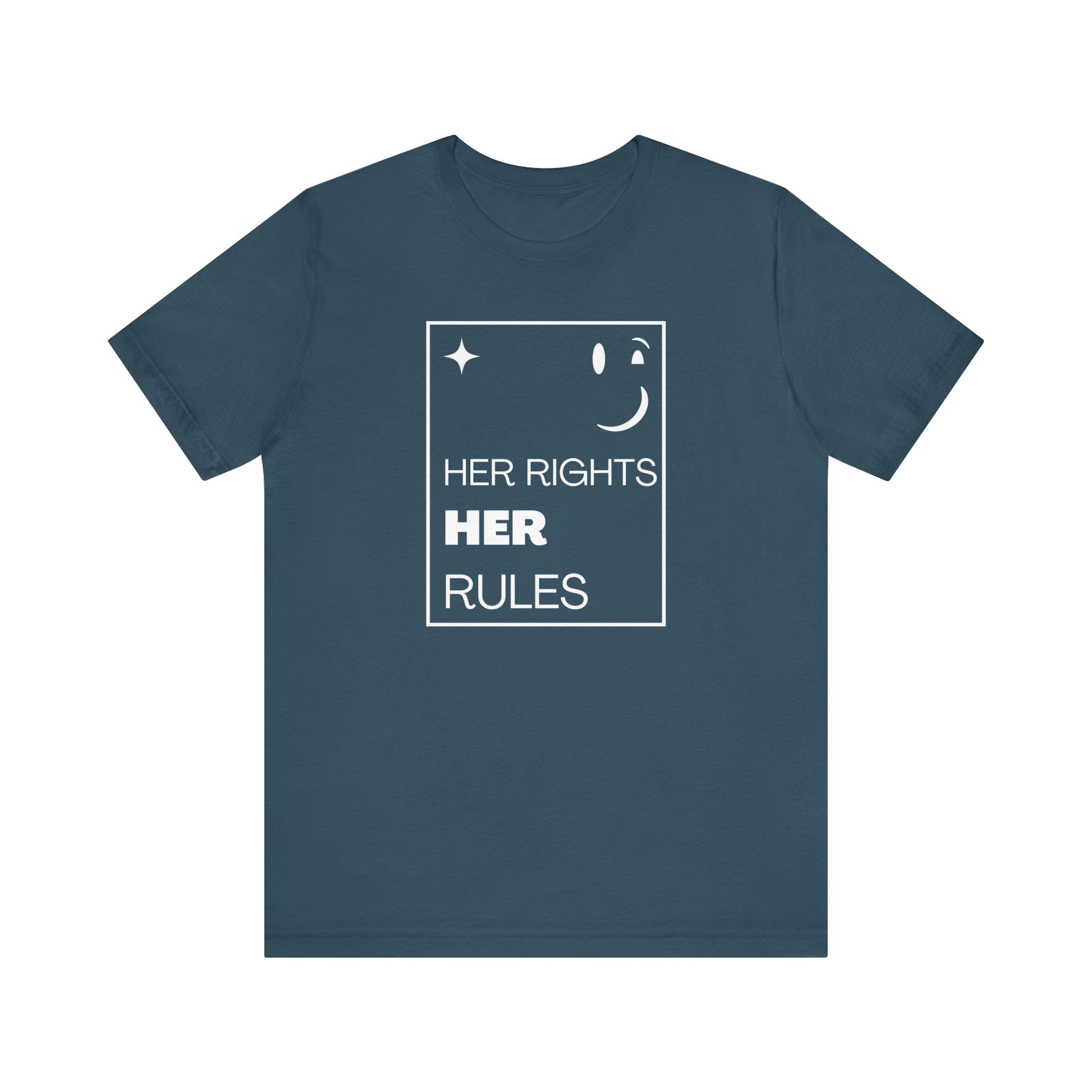 Her Rights, Her Rules | Women's 100% Airlume Cotton Tee | Sizes Up To 5XL