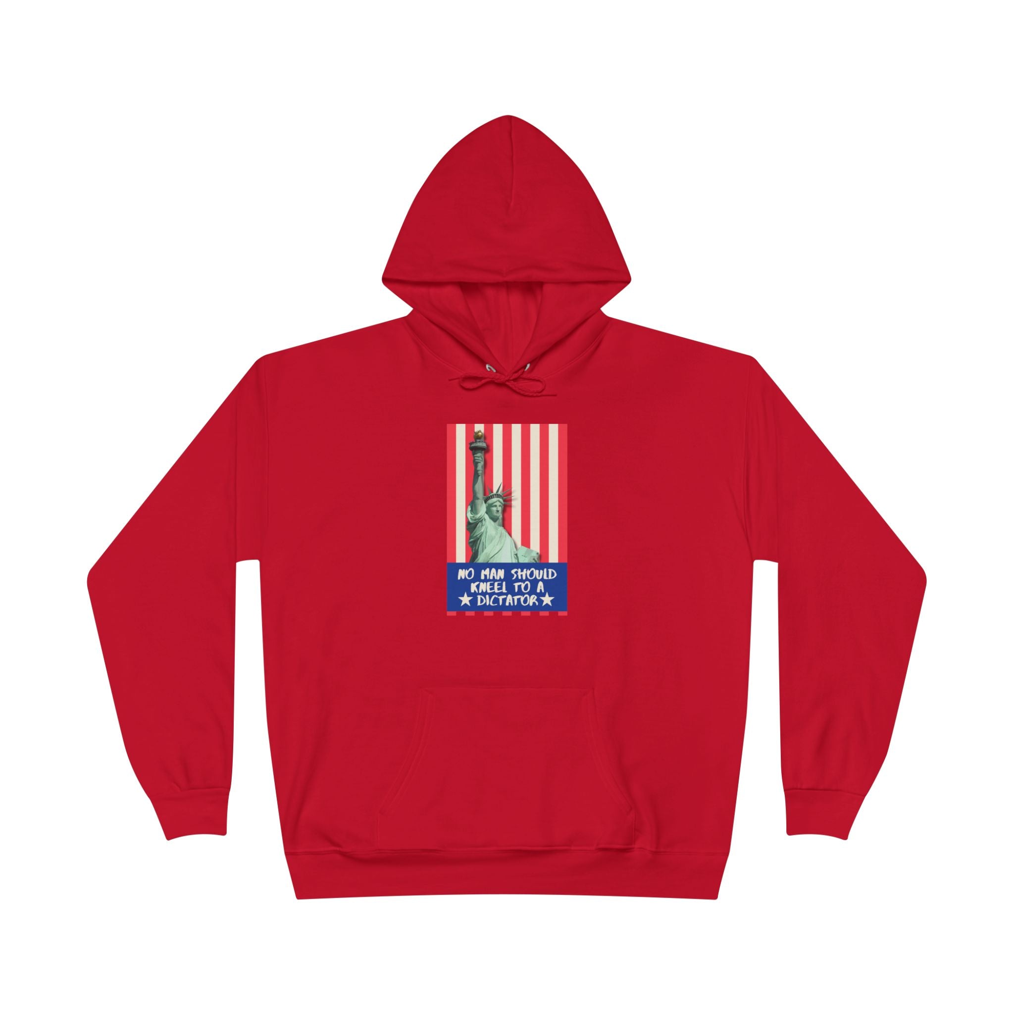 No Man Should Kneel To A Dictator | Men's 50/50 Cotton/Poly Blend Hoodie | Sizes Up To 3XL