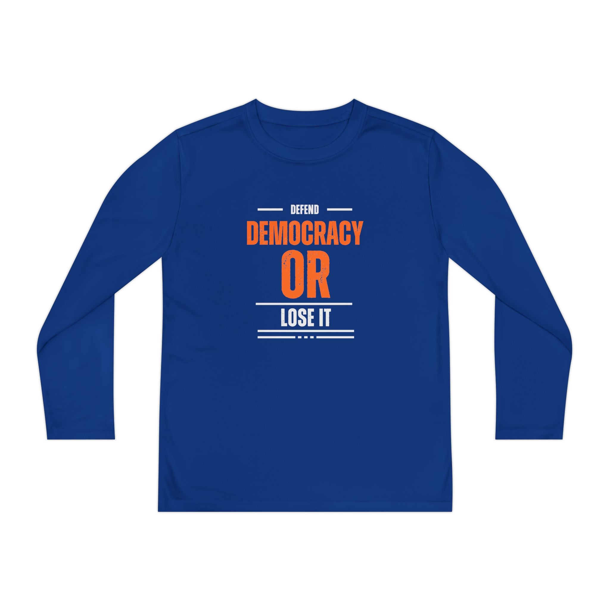 Defend Democracy or Lose It | Youth Long Sleeve Tee | Sizes Up To XL