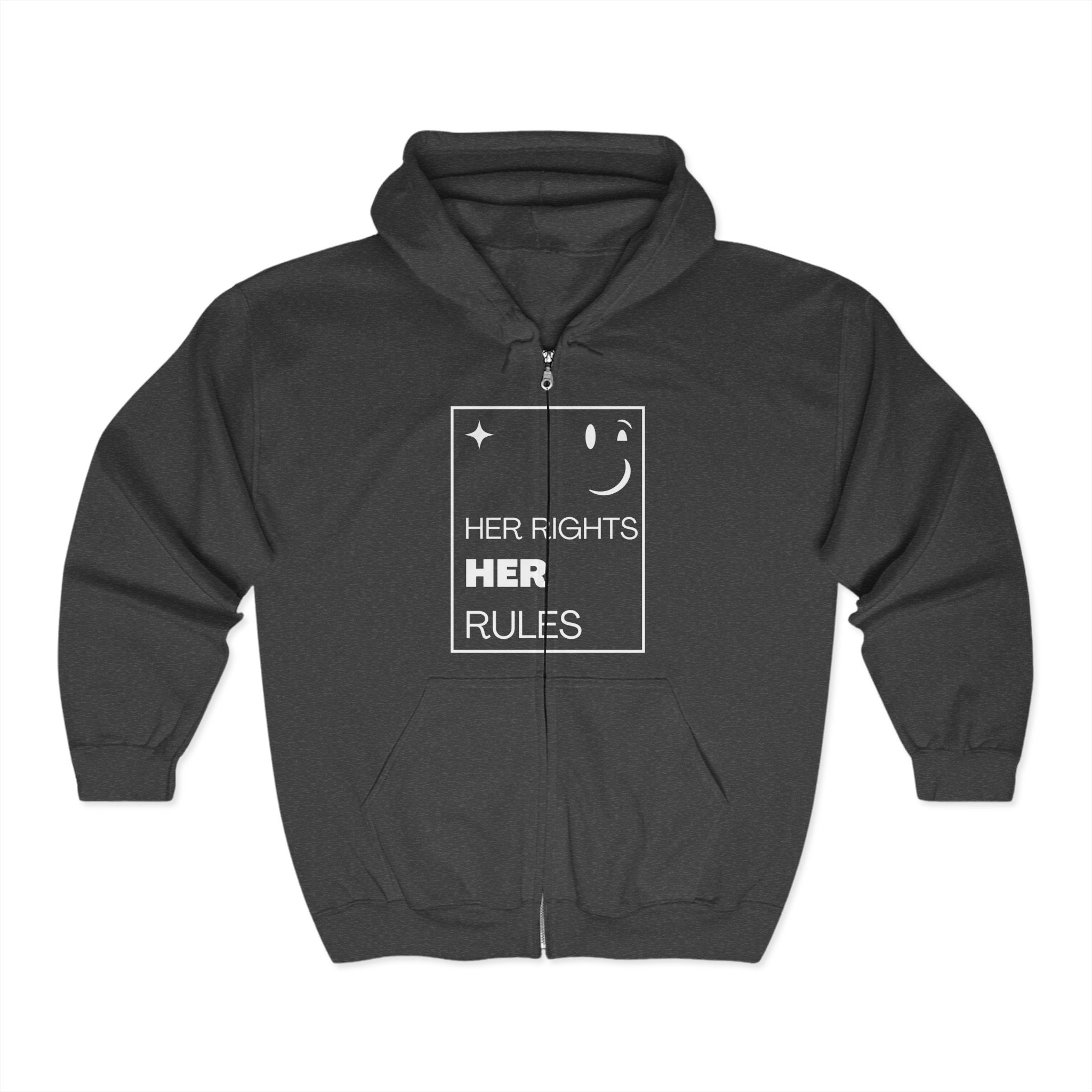 Her Rights, Her Rules | Women's Zip Hoodie | Sizes Up To 3XL