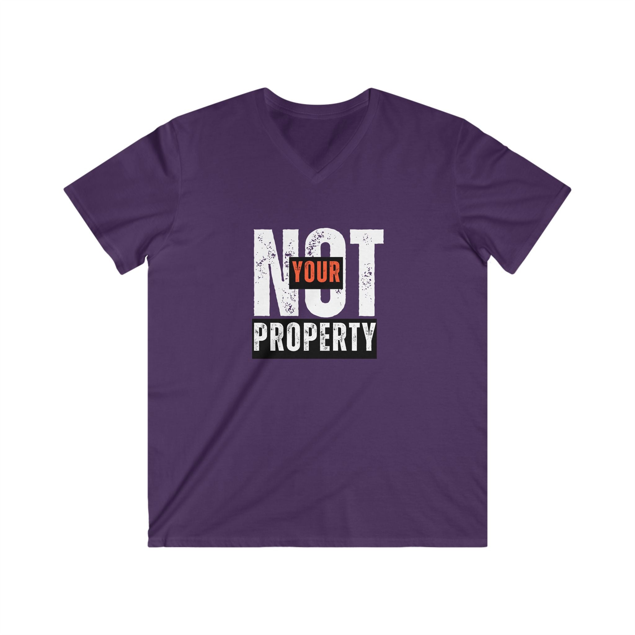 Not Your Property | Men's 100% Cotton V-Neck Tee | Sizes Up To 2XL