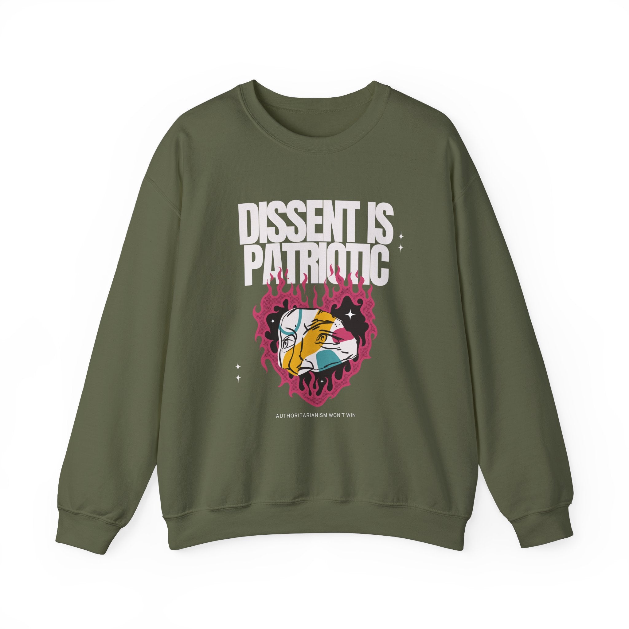 Dissent is Patriotic | Women's Heavy Blend™ Crewneck Sweatshirt | Sizes Up To 5XL