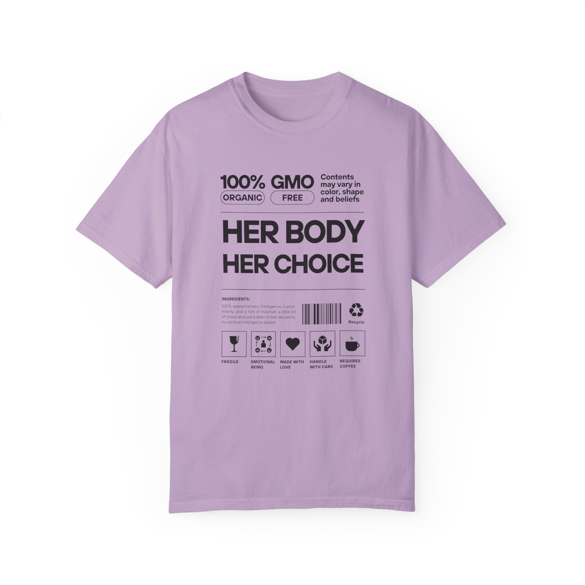 Her Body. Her Choice. | Men's 100% U.S.A. Organic Cotton T-Shirt | Sizes Up To 4XL