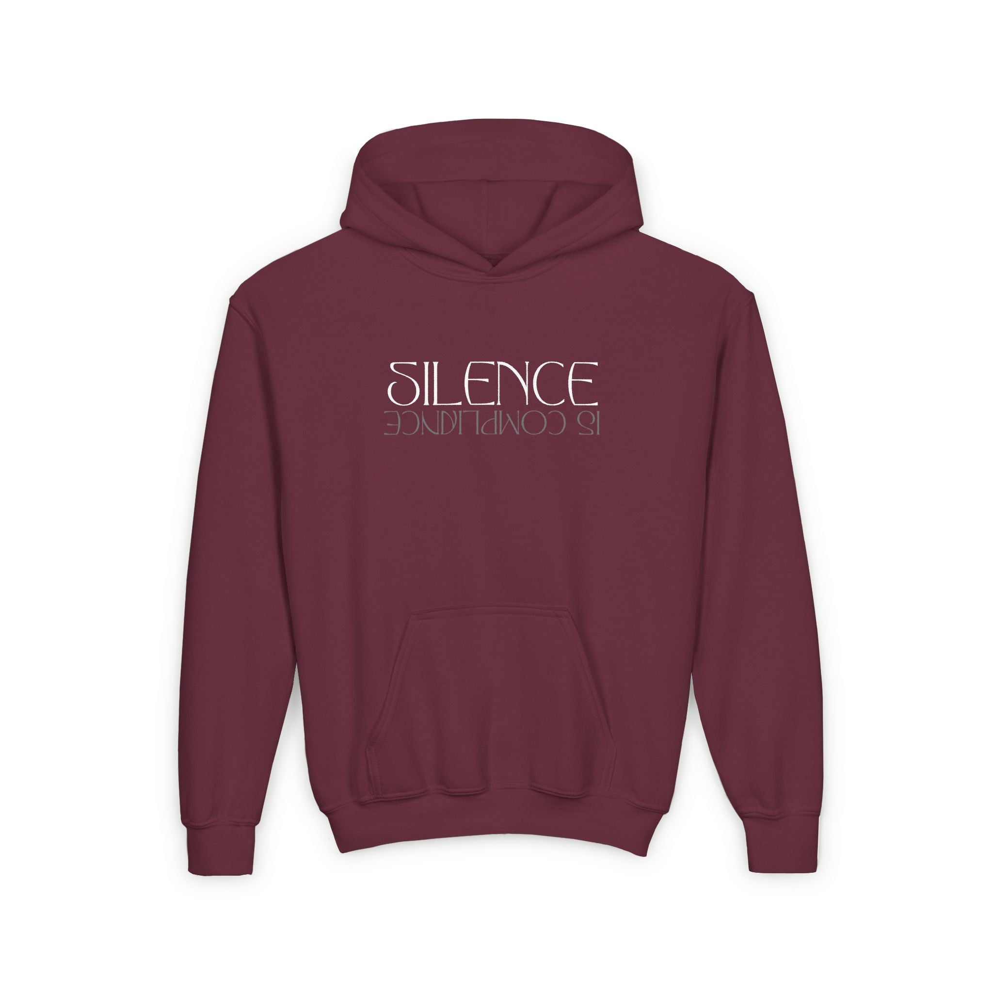 Silence Is Compliance | Youth Ultra Comfortable Heavy Blend Hoodie | Sizes Up To XL