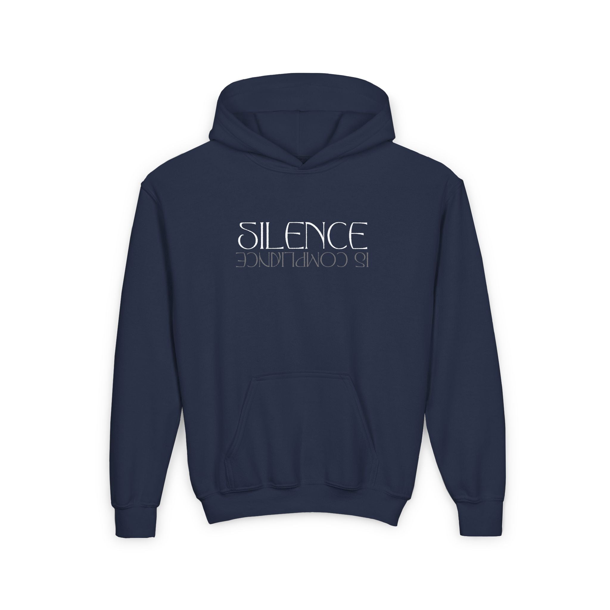 Silence Is Compliance | Youth Ultra Comfortable Heavy Blend Hoodie | Sizes Up To XL