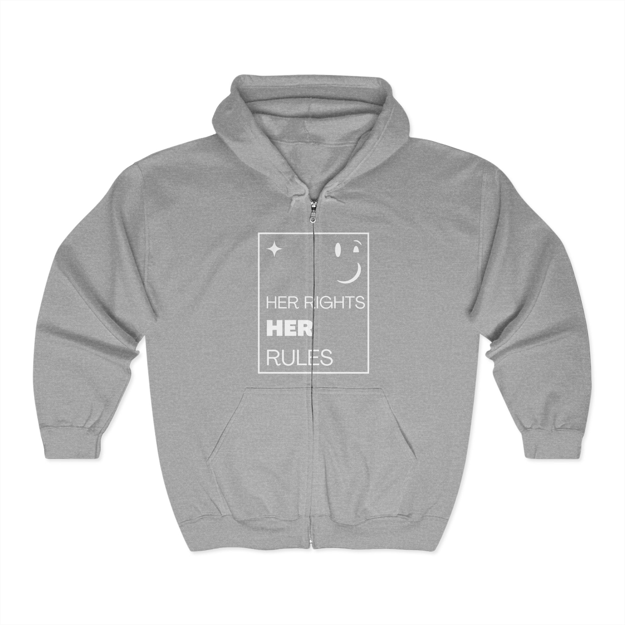 Her Rights, Her Rules | Women's Zip Hoodie | Sizes Up To 3XL