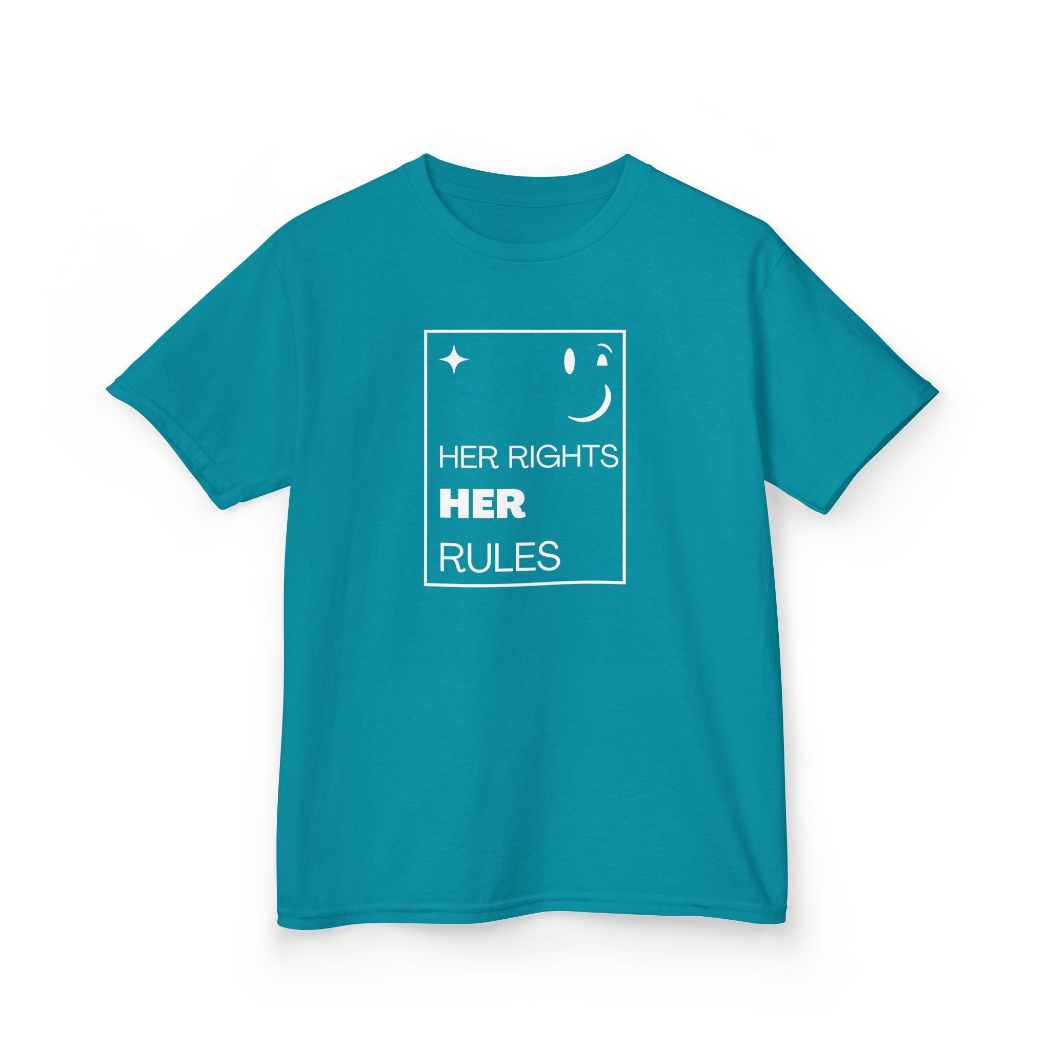 Her Rights, Her Rules | Empowering Kids 100% Soft Cotton Tee | Sizes From XS to XL