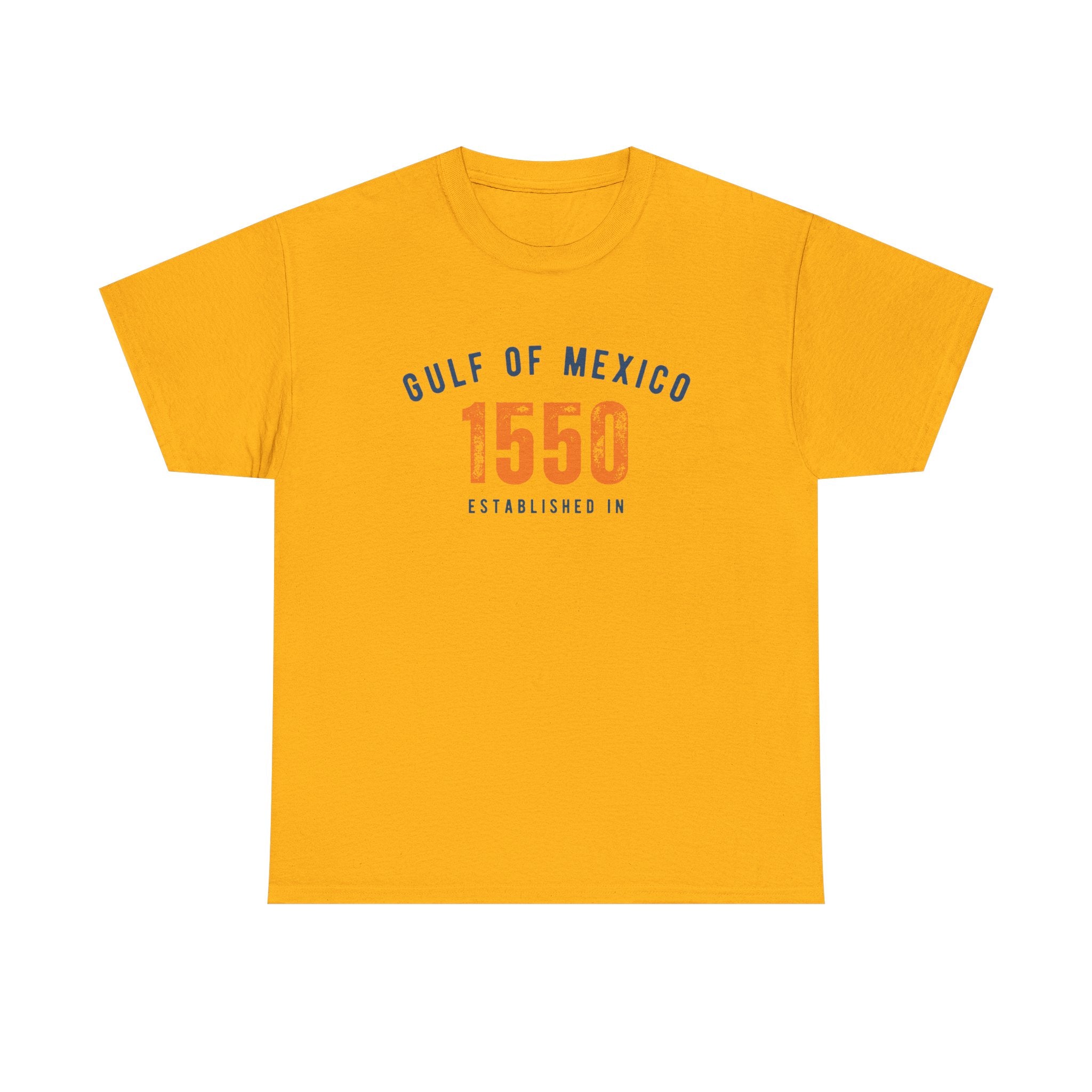 Gulf of Mexico - Established 1550 | Women's Heavy 100% USA Cotton T-Shirt | Sizes Up To 5XL
