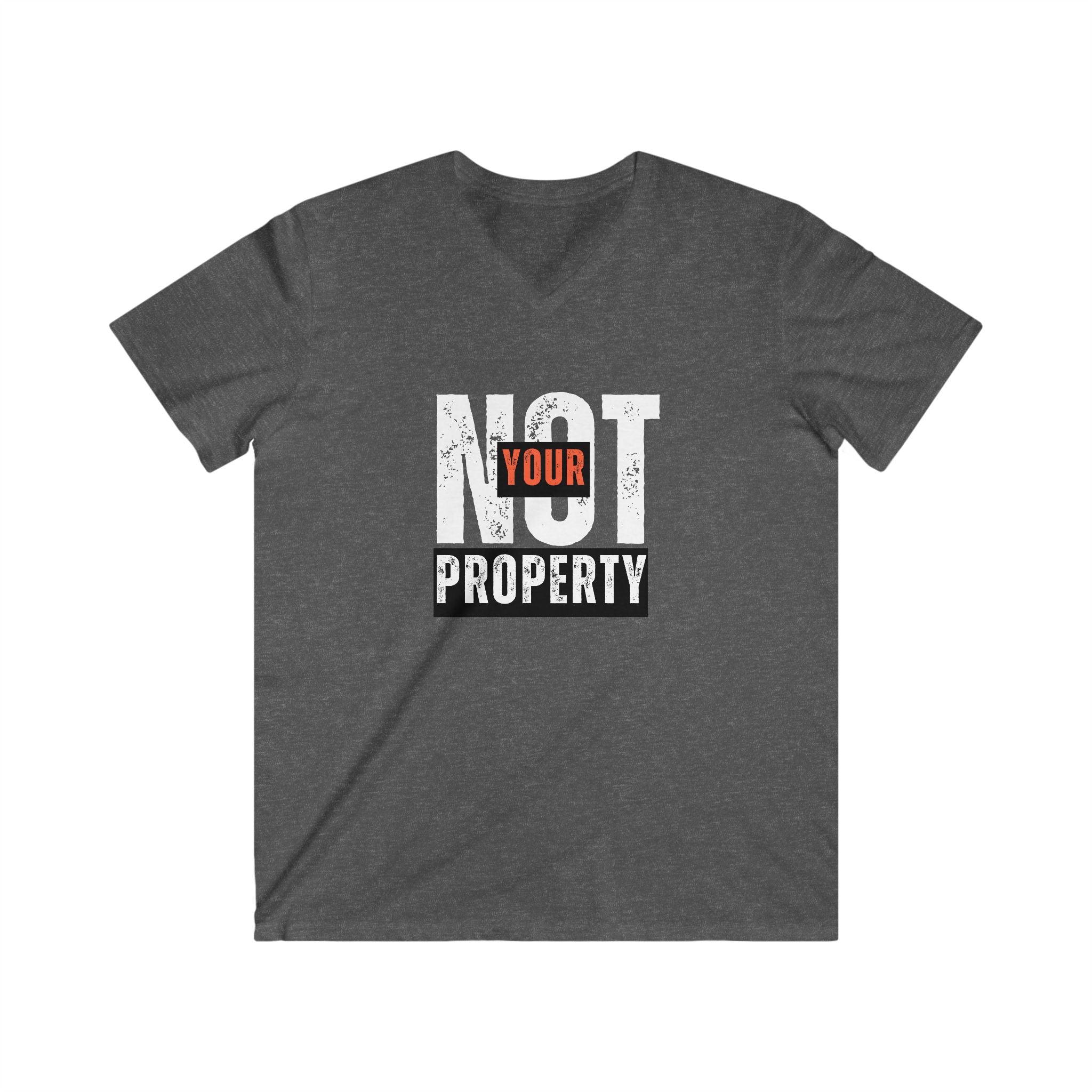 Not Your Property | Men's 100% Cotton V-Neck Tee | Sizes Up To 2XL