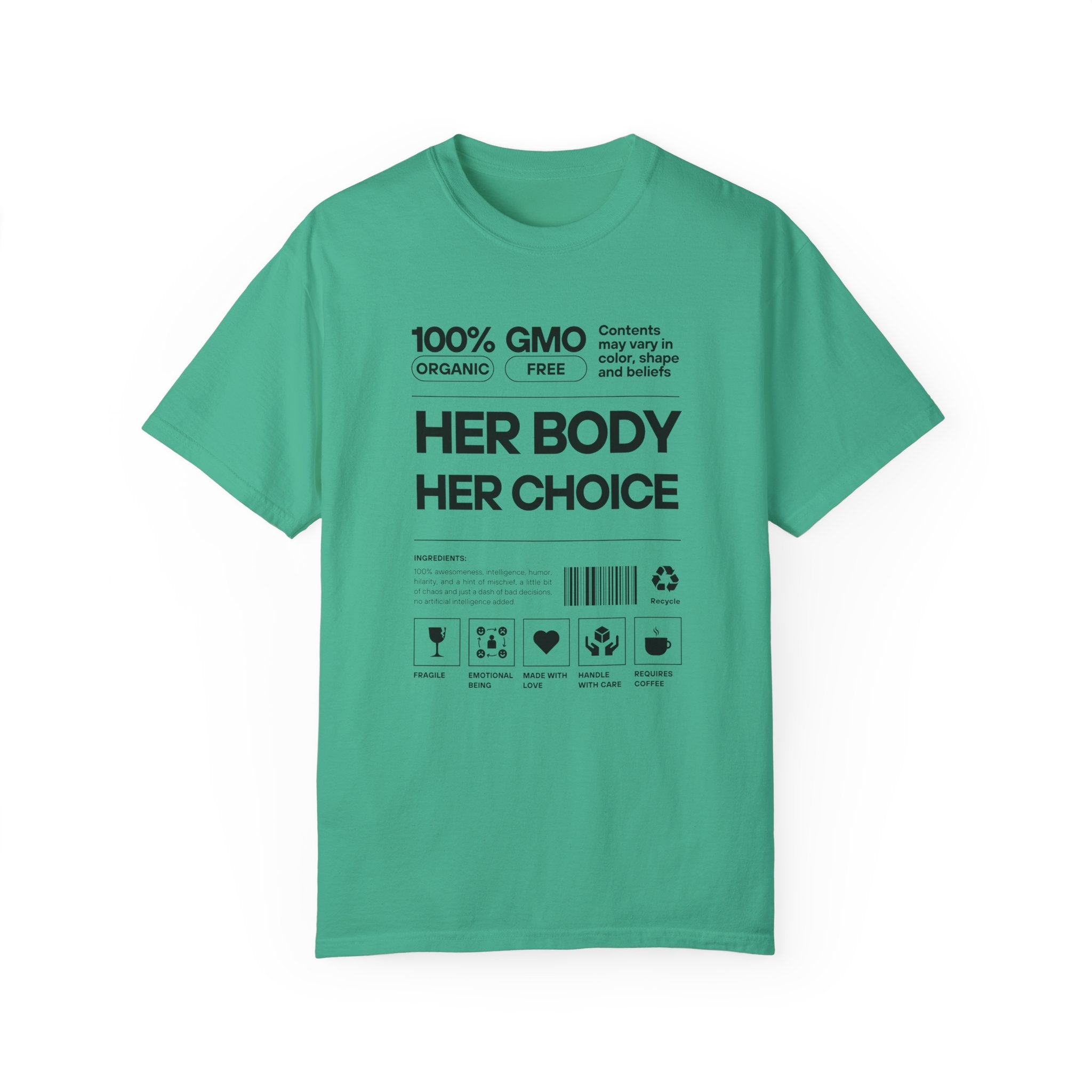 Her Body. Her Choice. | Men's 100% U.S.A. Organic Cotton T-Shirt | Sizes Up To 4XL