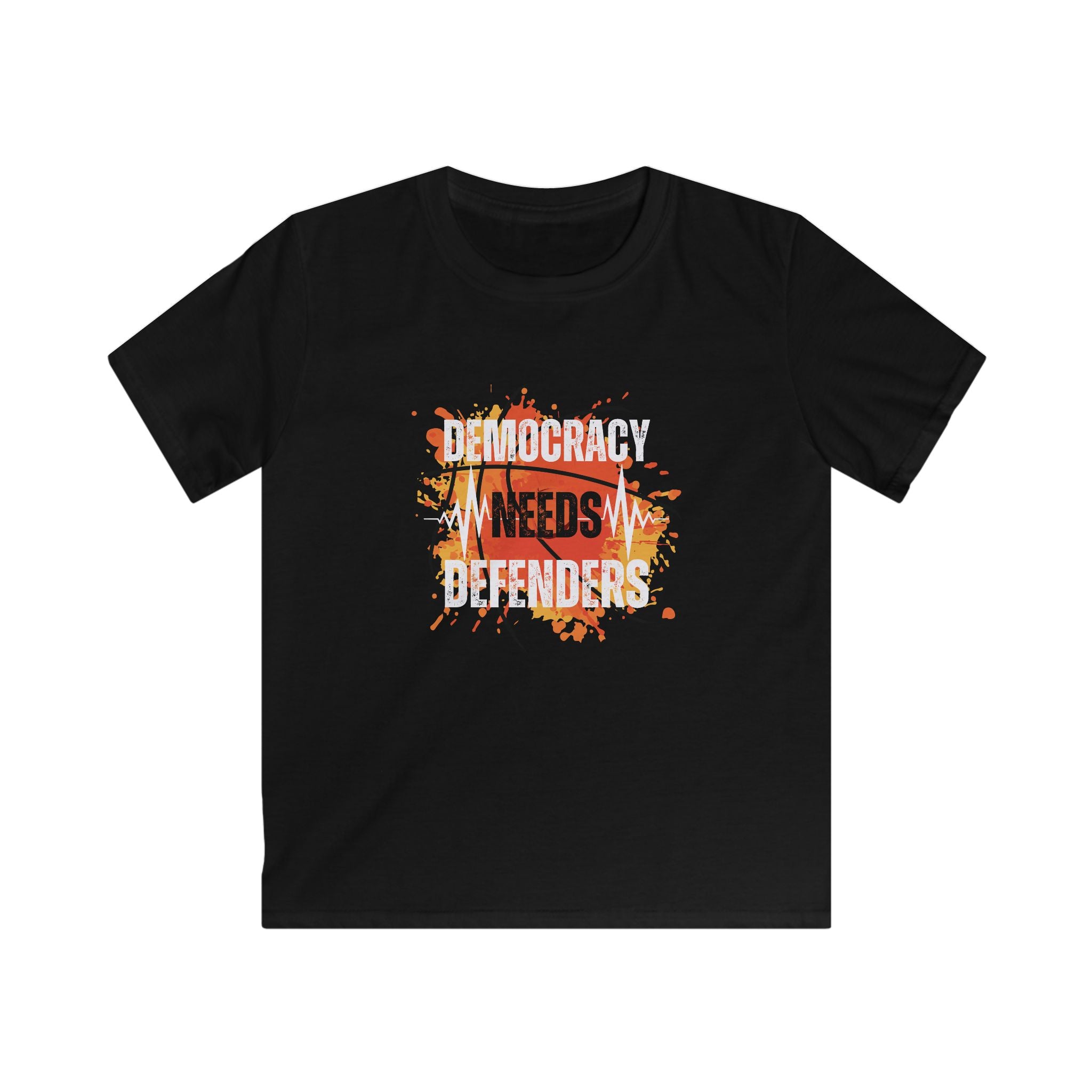Democracy Needs Defenders | Kids’ Bold Activism T-Shirt | Sizes From XS to XL
