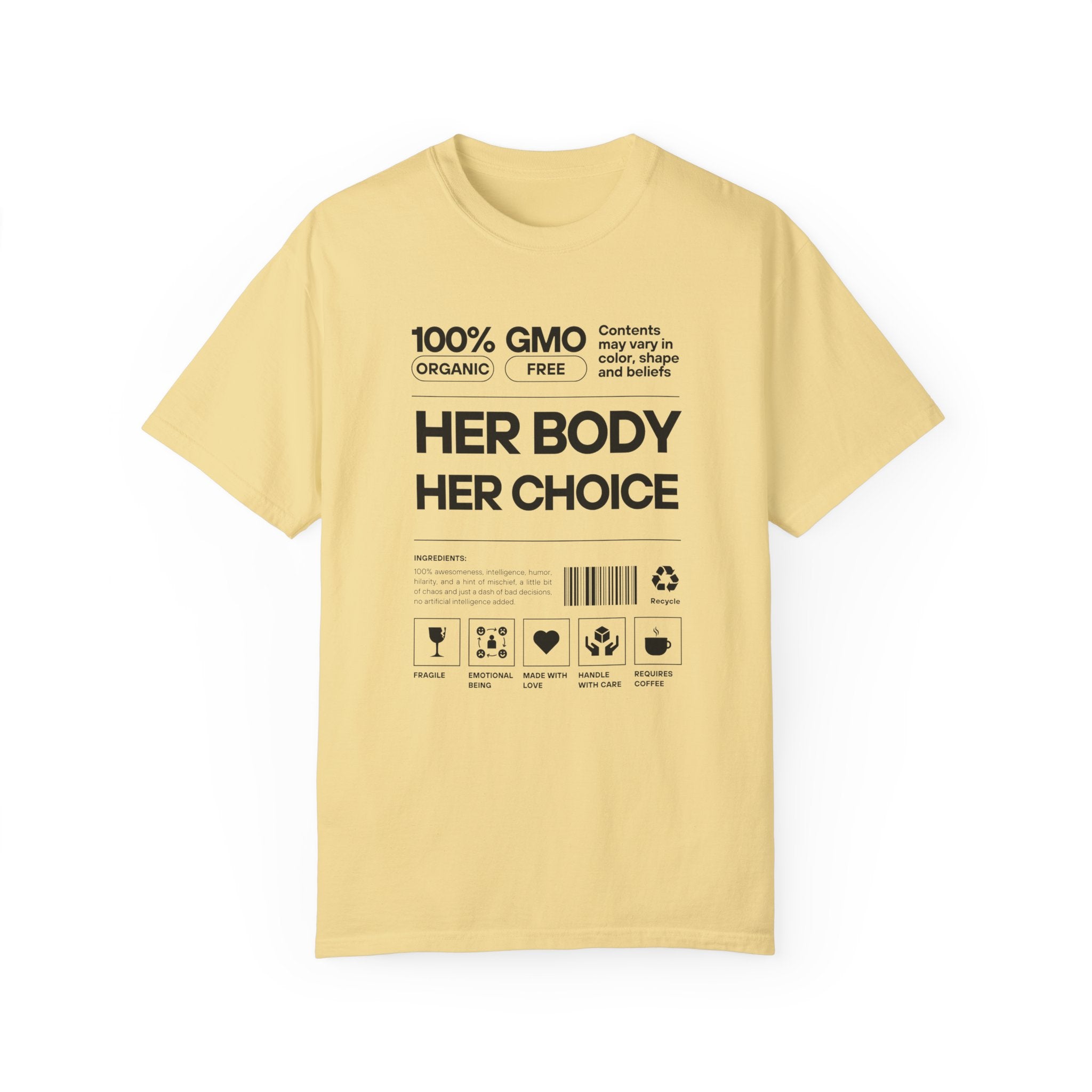 Her Body. Her Choice. | Men's 100% U.S.A. Organic Cotton T-Shirt | Sizes Up To 4XL
